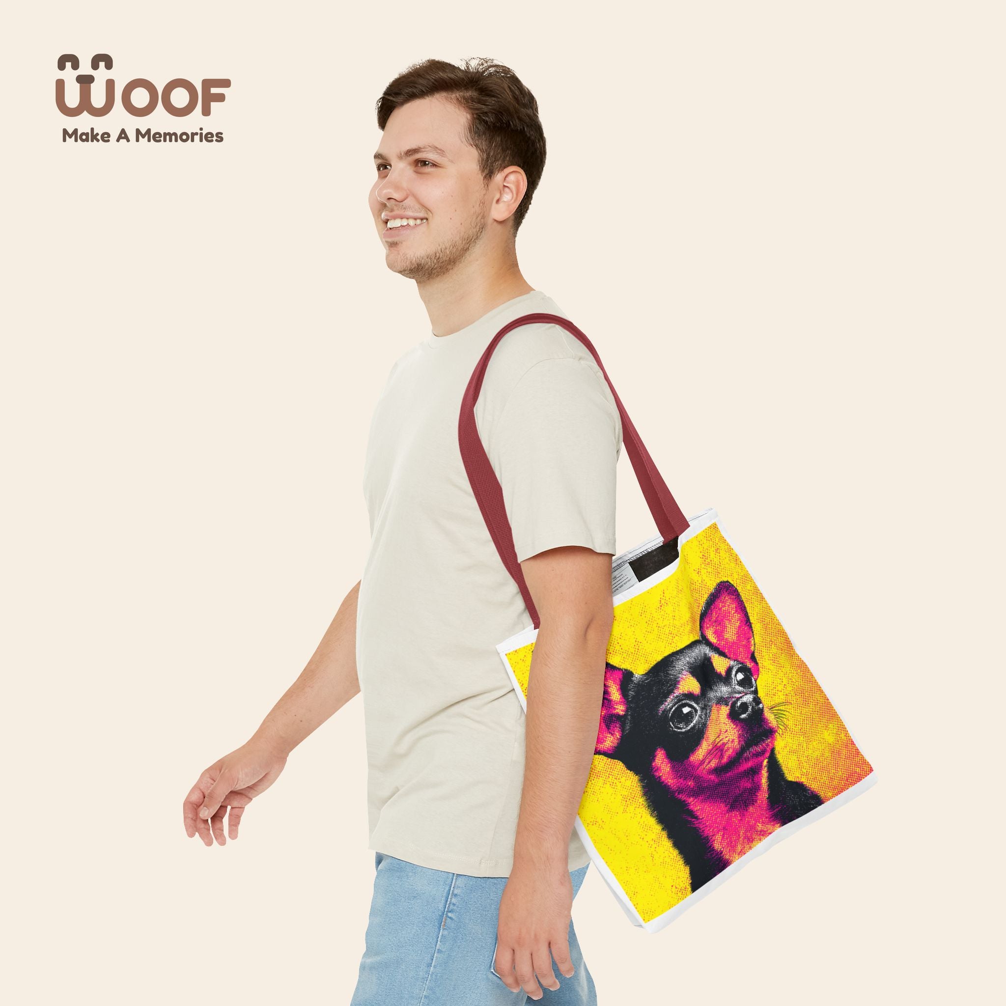 Vibrant Chihuahua Tote Bag - Colorful Pet Lover's Accessory