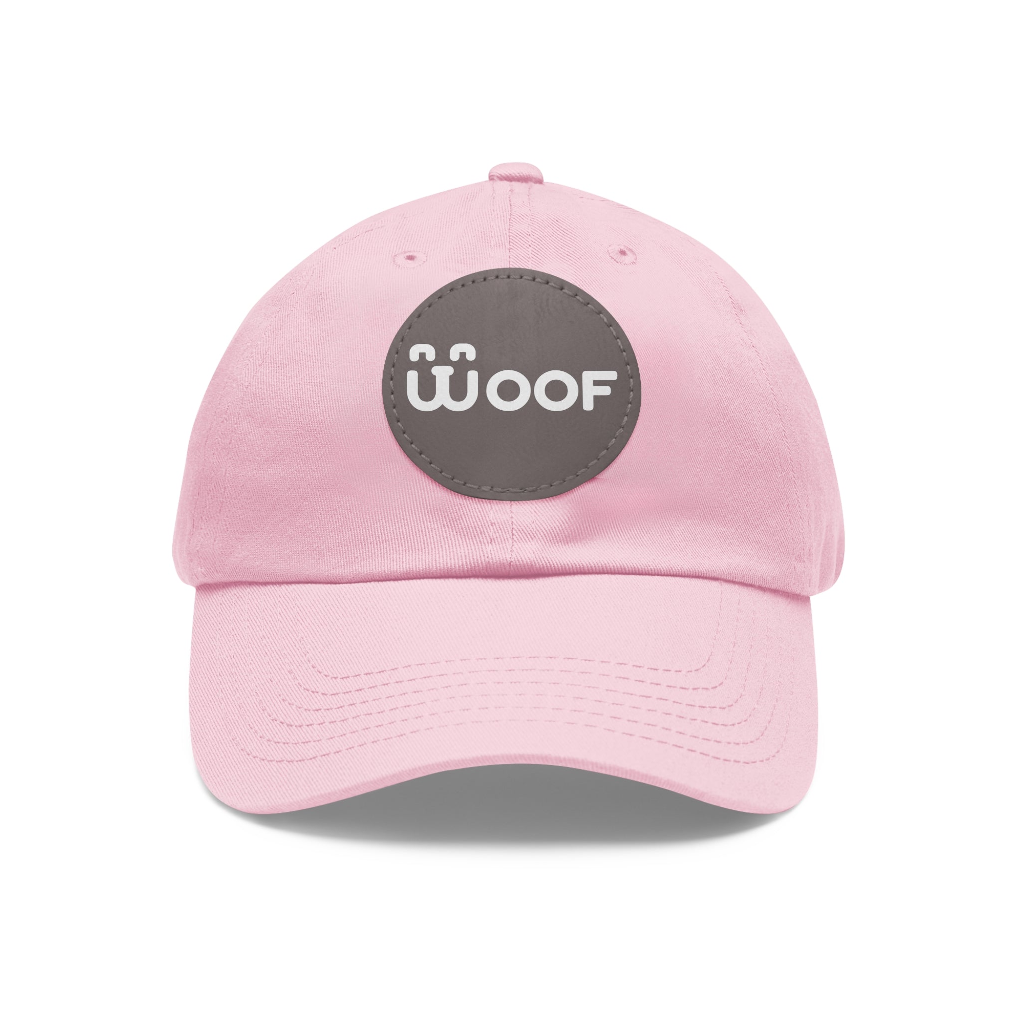 Dad Hat with Leather Patch (Round)