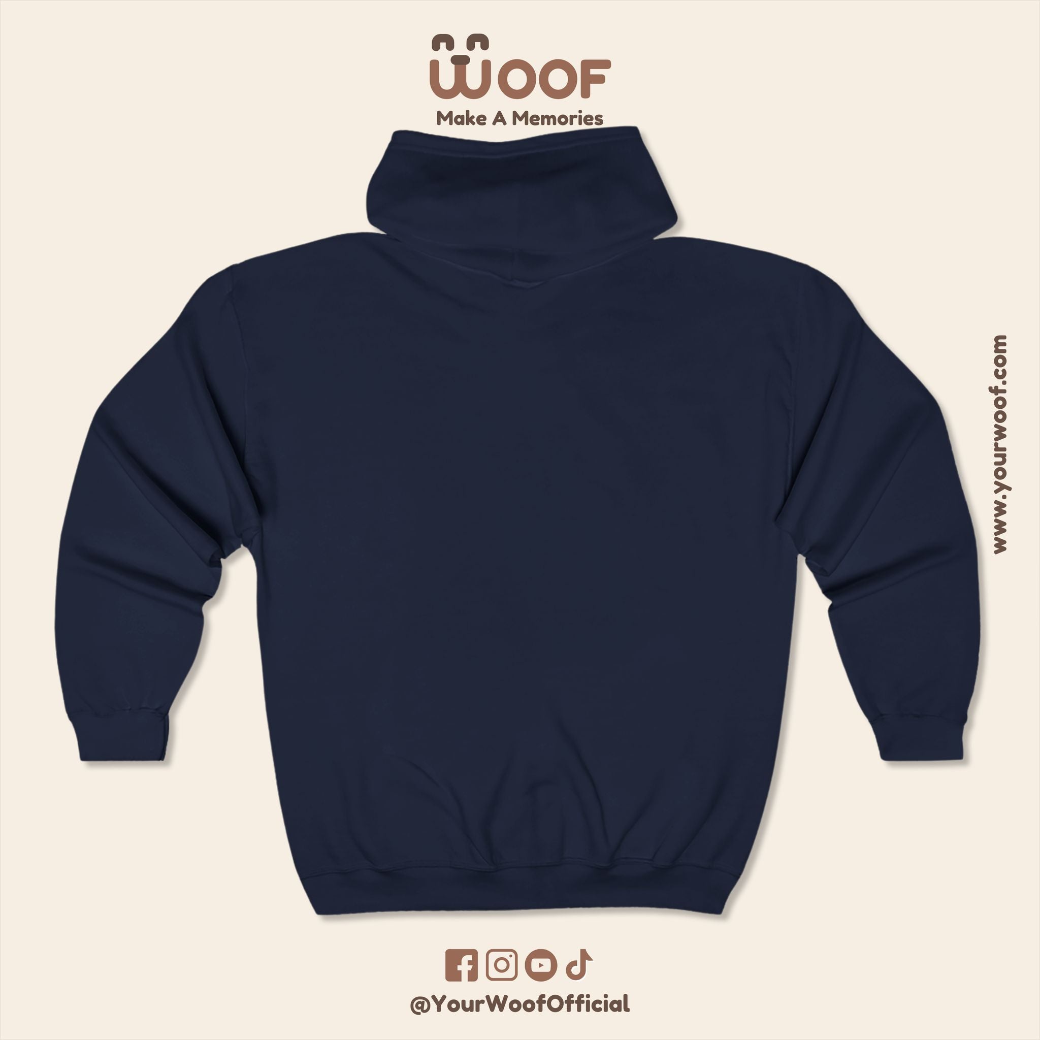Wolf Design Full Zip Hoodie - Cozy & Stylish Outerwear