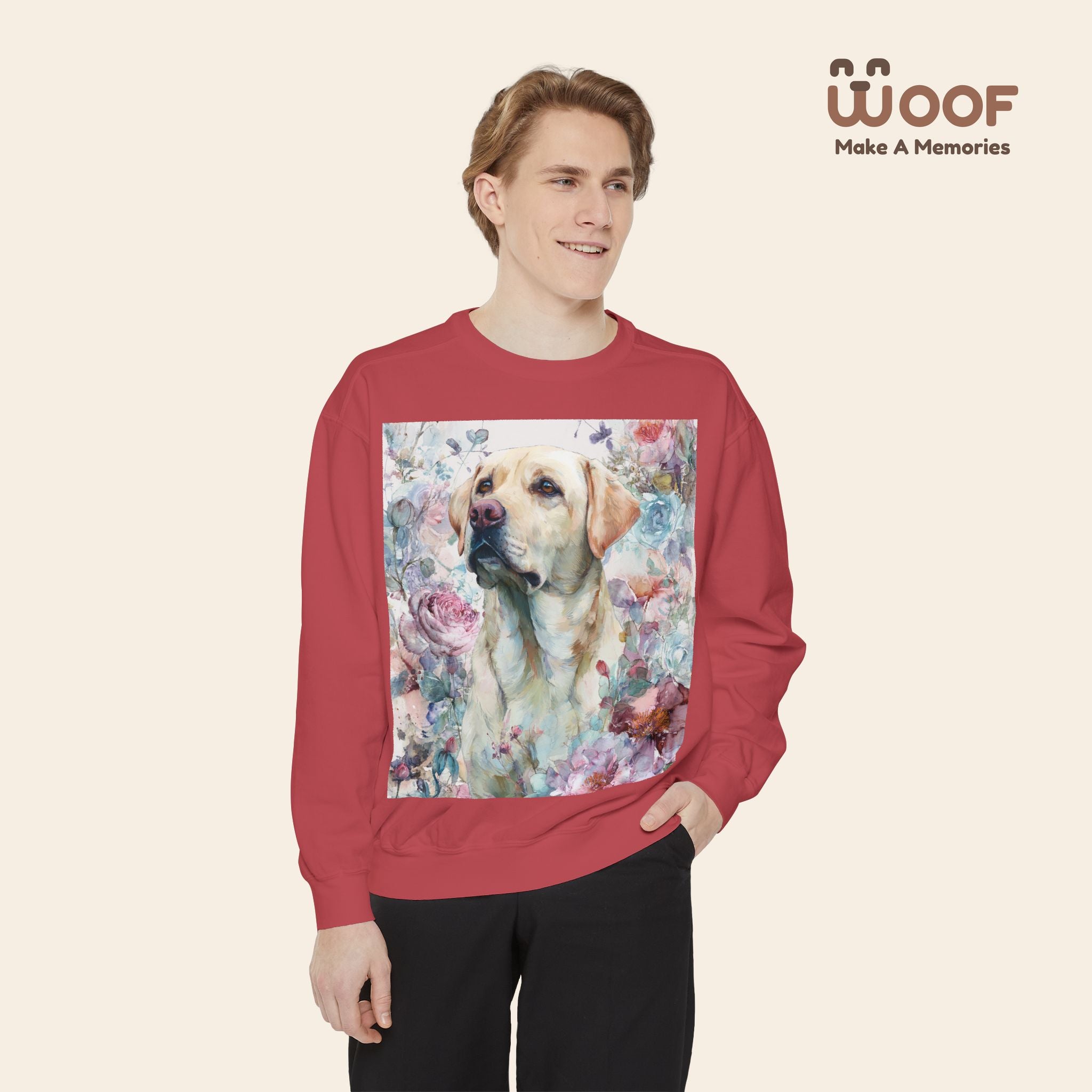 Floral Labrador Sweatshirt for Dog Lovers