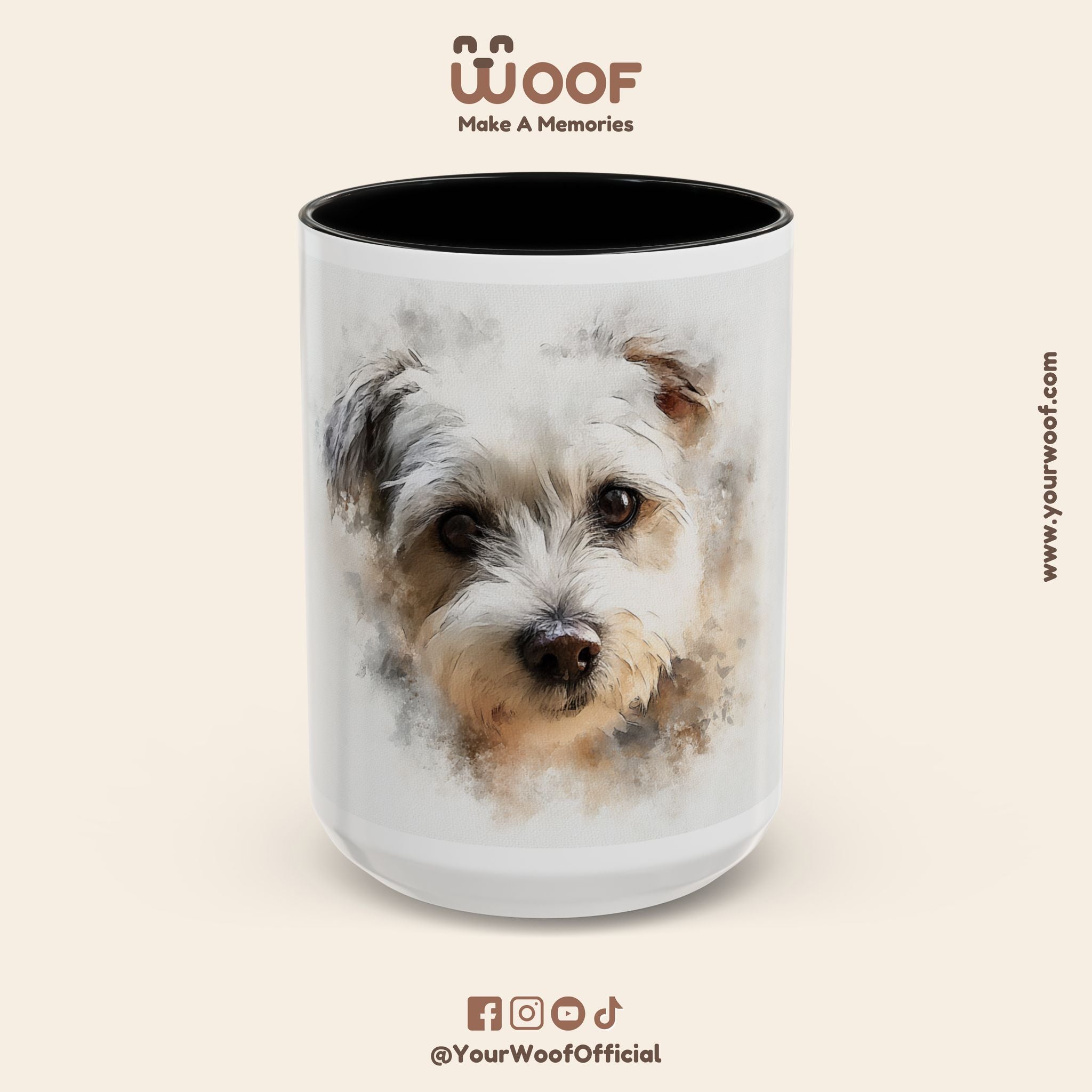 Dog Lover's Accent Coffee Mug | Perfect Gift for Pet Owners, Dog-Themed Home Decor, Birthday, Christmas, Adoption Celebration