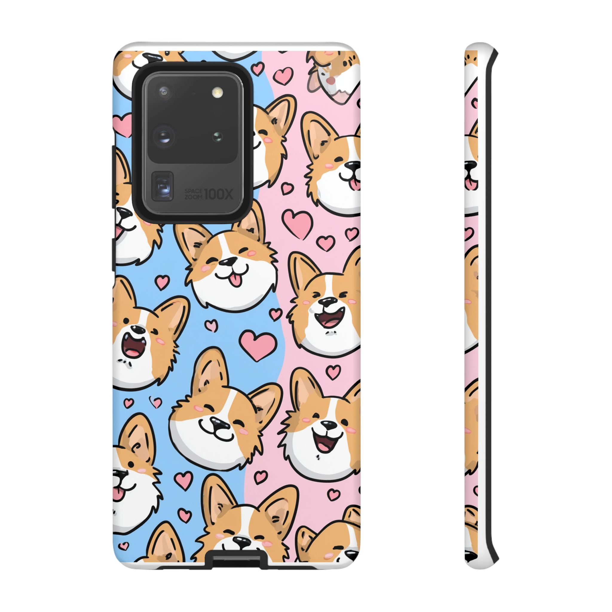 Cute Corgi Phone Case – Fun & Playful Protection with Love Hearts