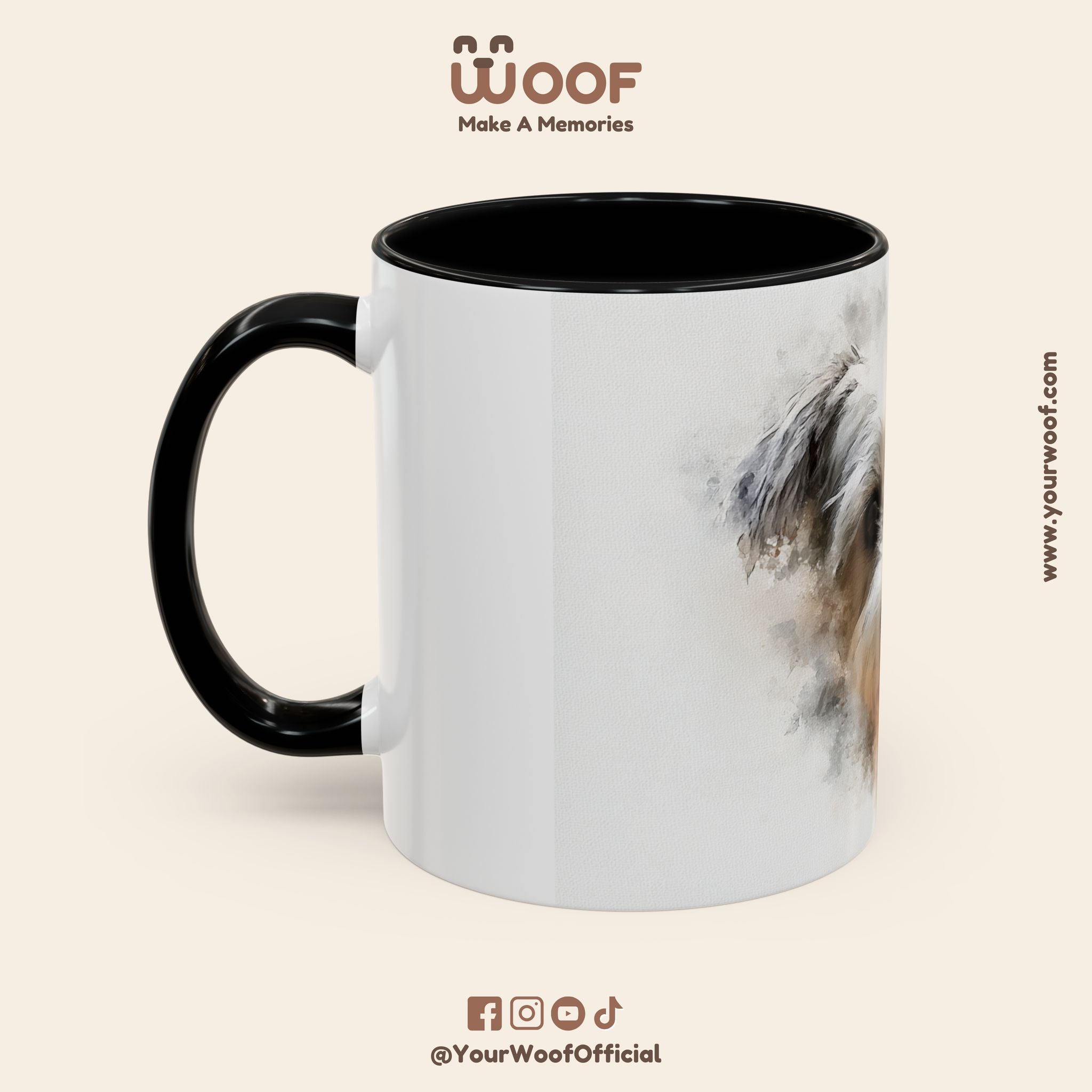 Dog Lover's Accent Coffee Mug | Perfect Gift for Pet Owners, Dog-Themed Home Decor, Birthday, Christmas, Adoption Celebration