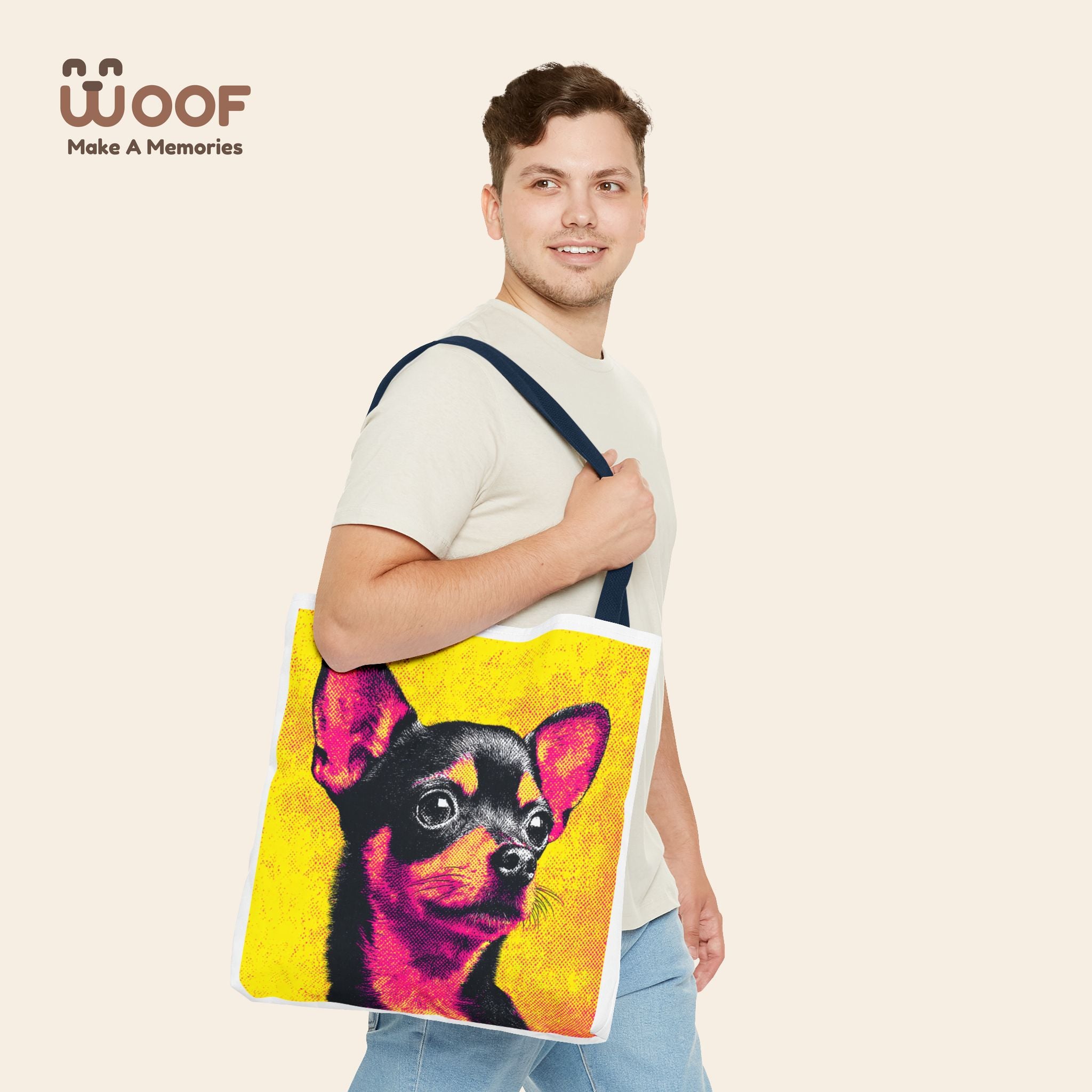 Vibrant Chihuahua Tote Bag - Colorful Pet Lover's Accessory