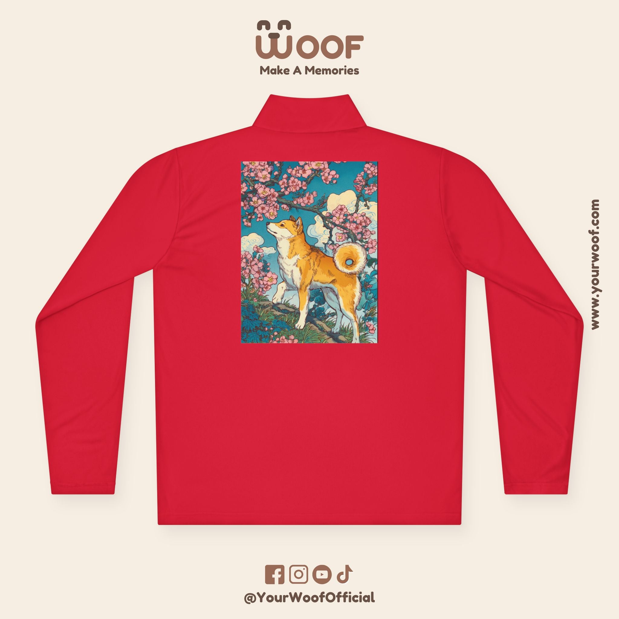 Stylish Unisex Quarter-Zip Pullover with Dog and Floral Design, Perfect for Casual Wear, Outdoor Adventures, Gift Idea, Spring [...]