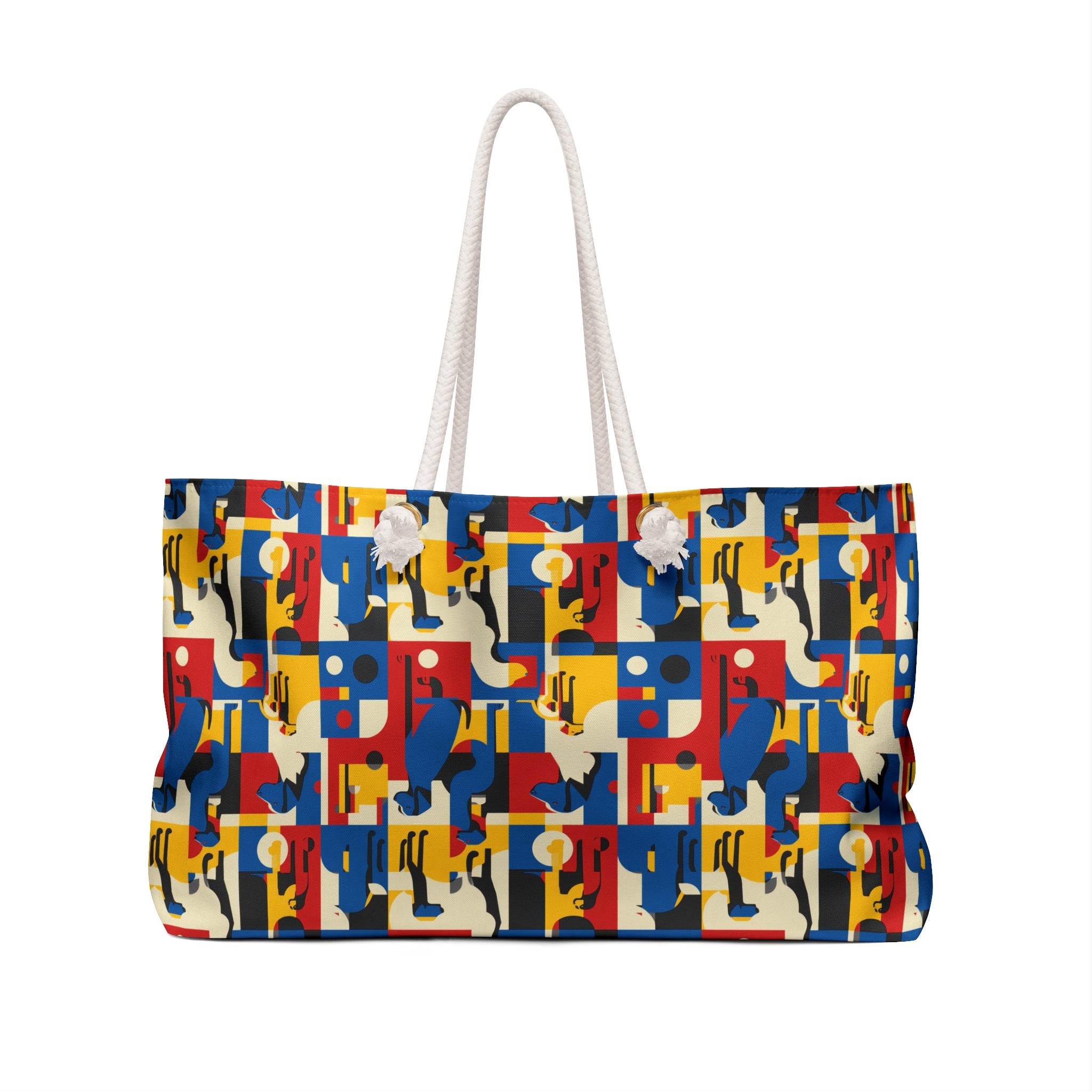 Colorful Animal Print Weekender Bag, Perfect for Travel, Beach, Gym, Gifts, Pet Lovers