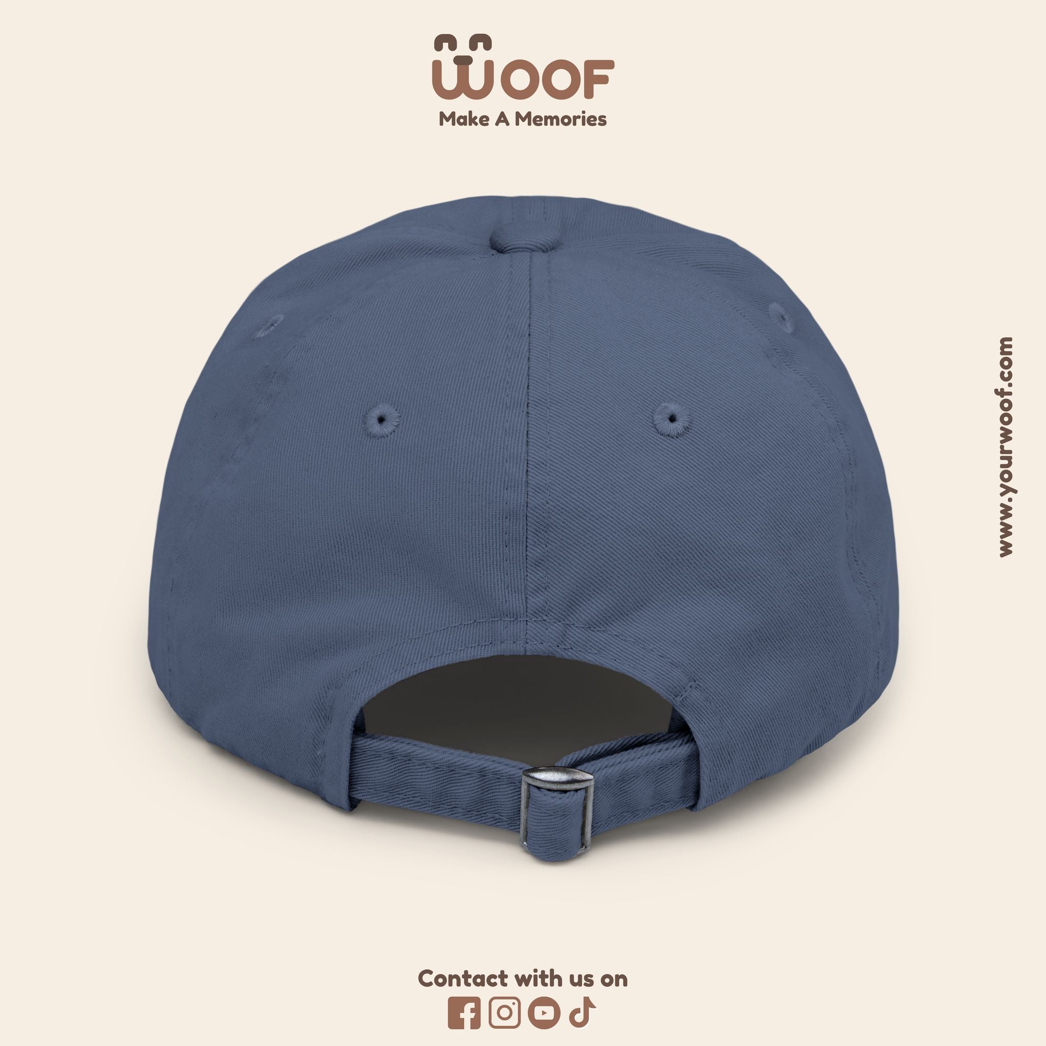 Playful Distressed Cap - Perfect Gift for Dog Lovers, Casual Wear, Outdoor Adventures, Pet Themed Accessories, Birthday Gift