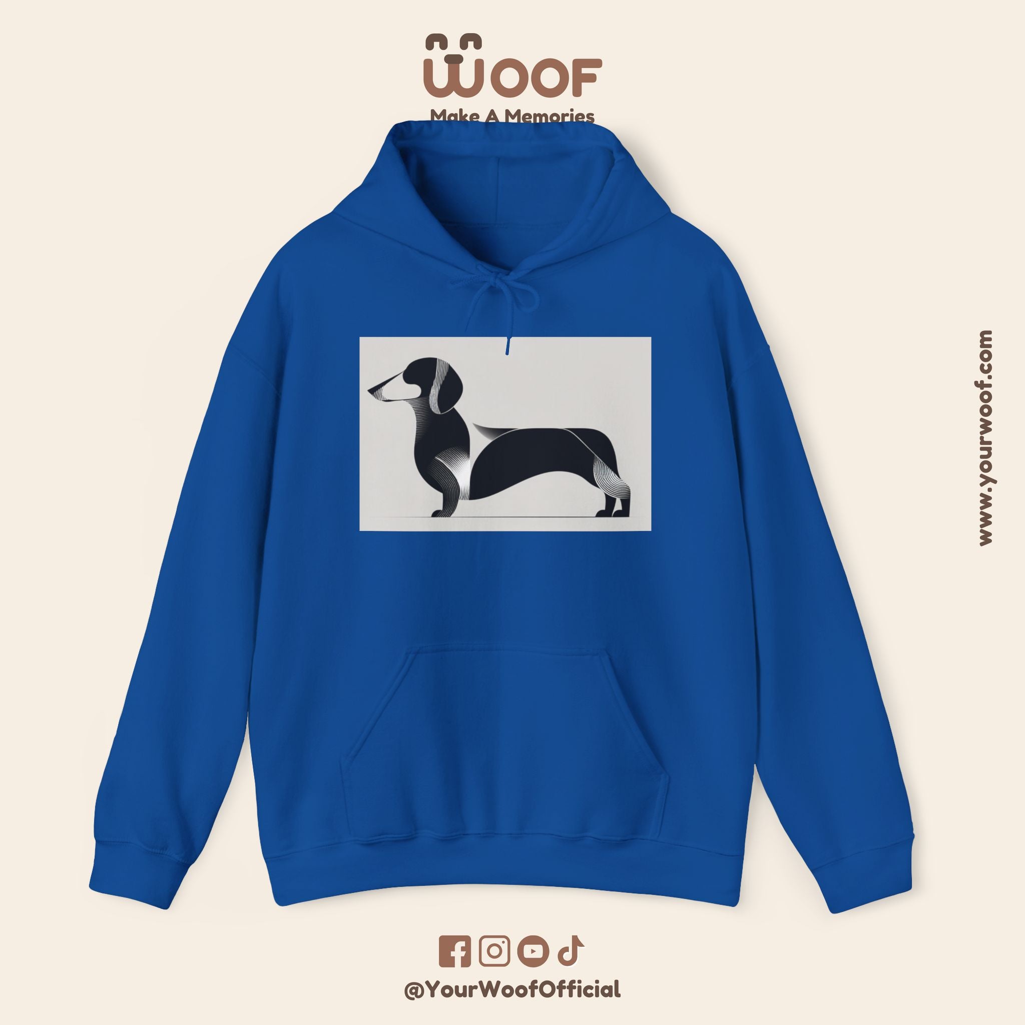 Dachshund Love Unisex Hoodie - Cozy Dog Lover Sweatshirt
