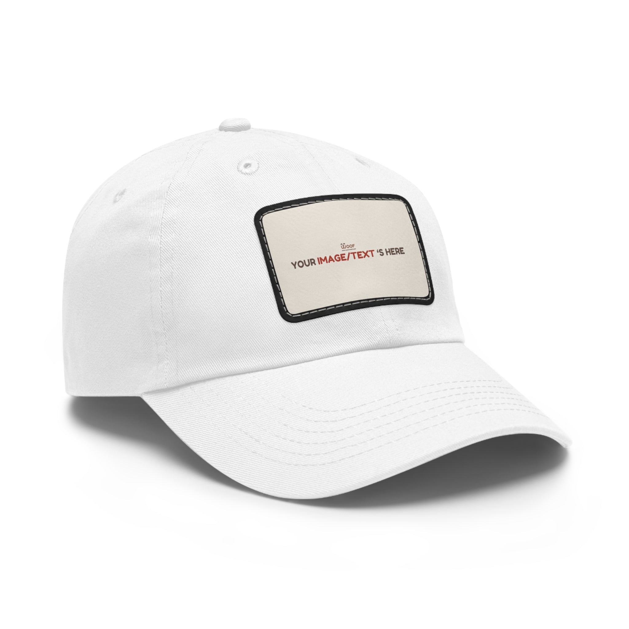 Custom Leather Patch Dad Hat, Personalized Cap, Gift for Dad, Casual Style, Outdoor Accessory, Unique Father's Day Gift