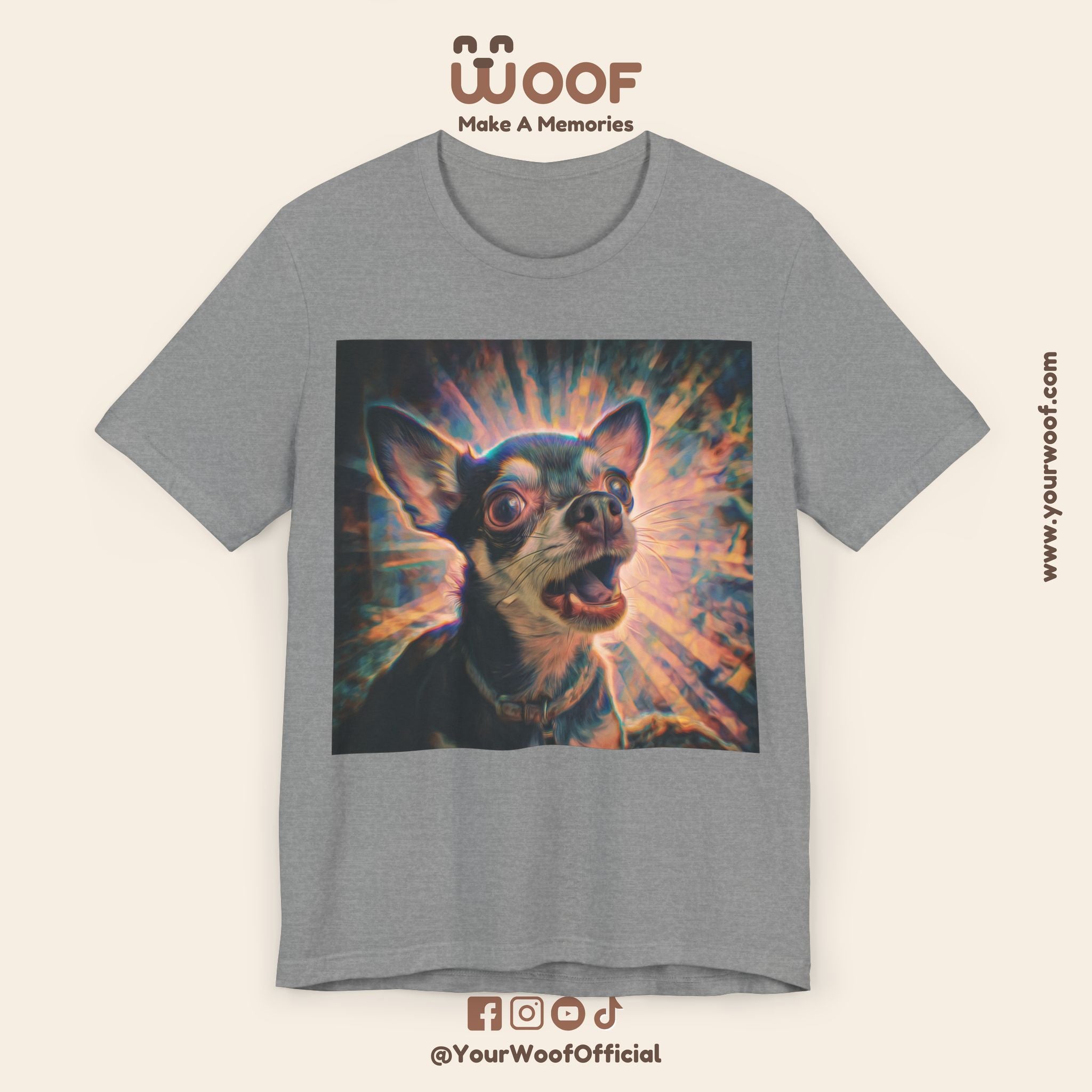 WOOF Retro Dog T-Shirt, Funny Dog Lover Gift, Pet Owner Apparel, Unique Graphic Tee, Dog Themed Fashion