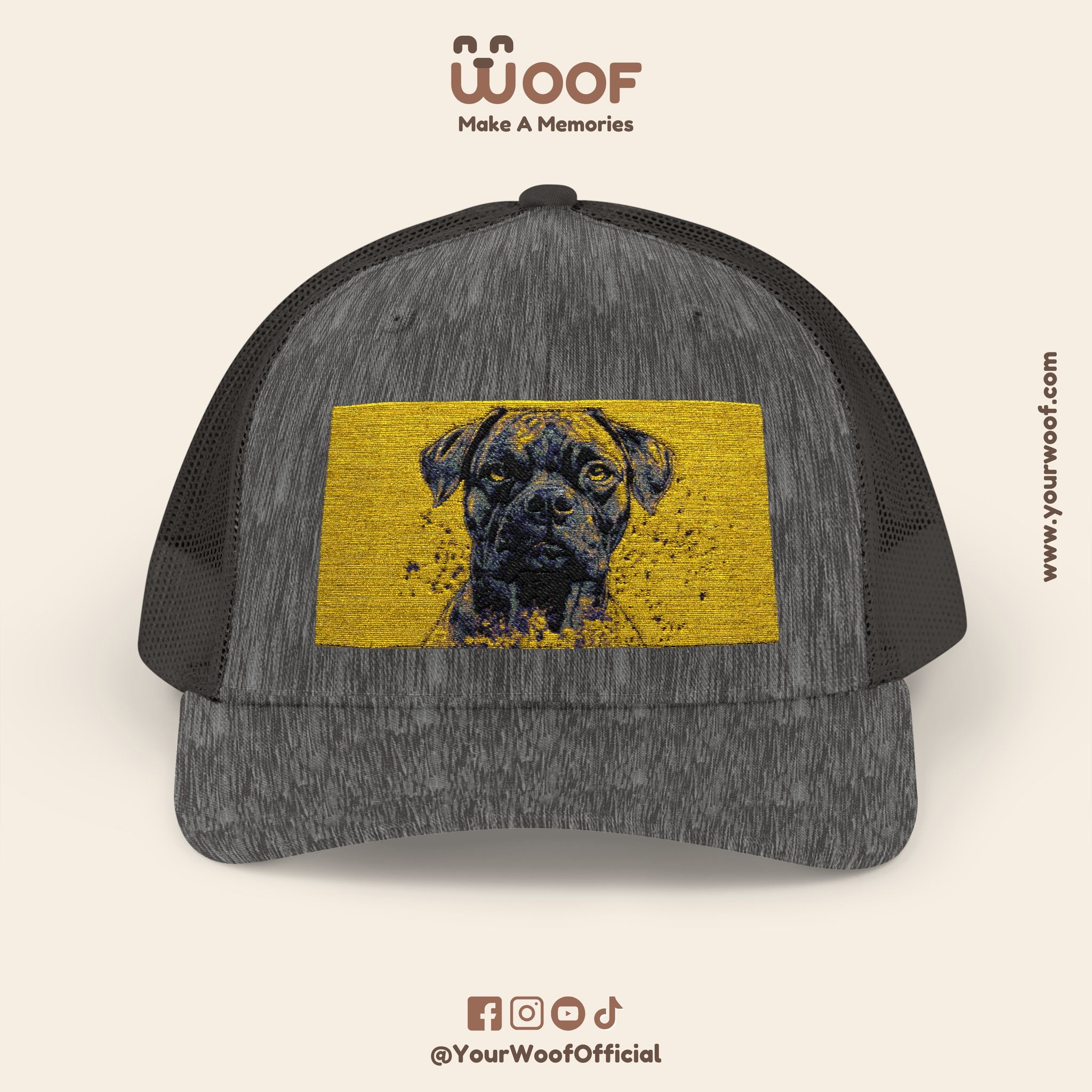 Personalized Dog Lover Snapback Cap, Adjustable Trucker Hat, Gift for Dog Owners, Pet Memory Cap, Fun Customizable Hat
