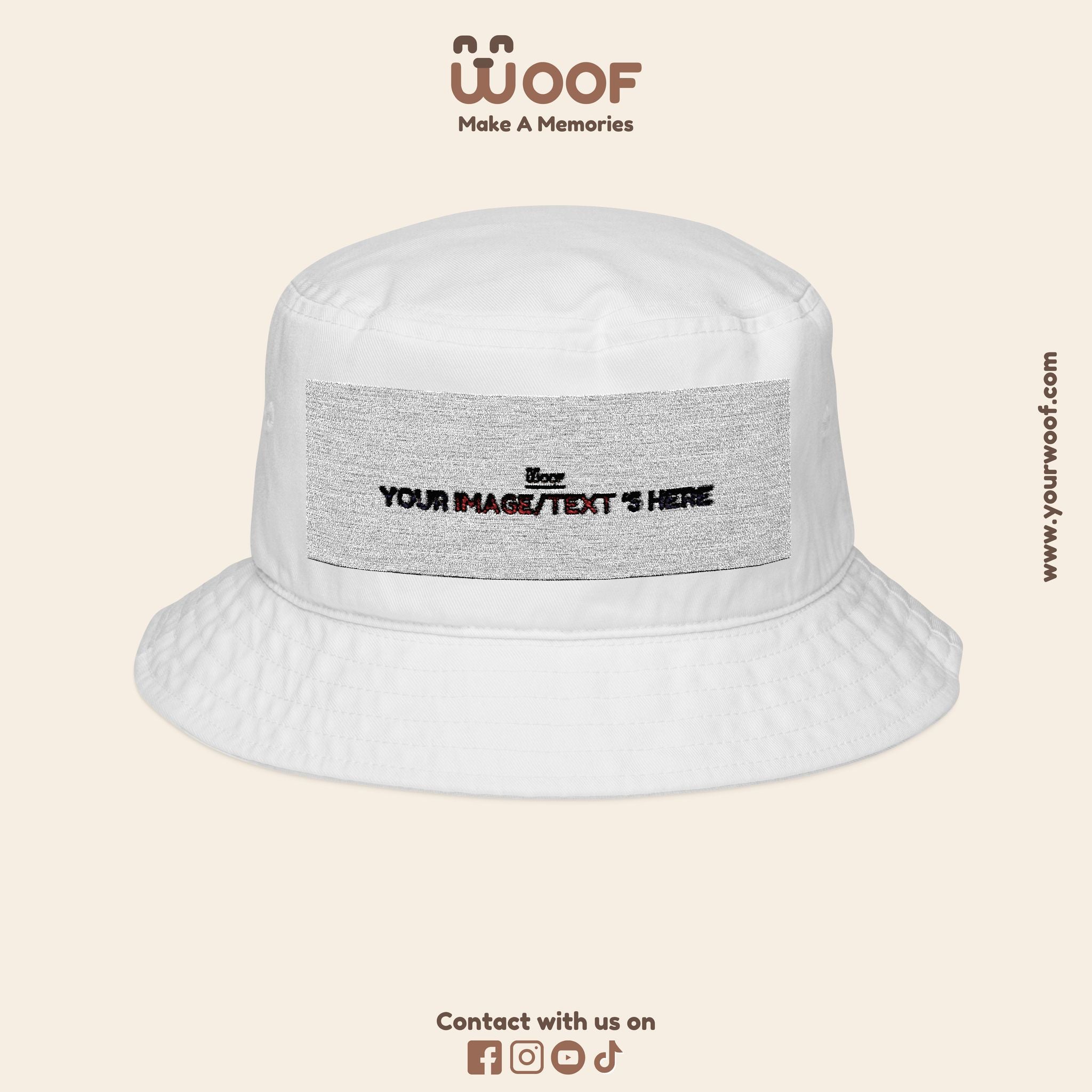 Woof Bucket Hat – Dog Lover Gift, Summer Accessory, Outdoor Fun Hat, Pet Parent Fashion, Cool Casual Style