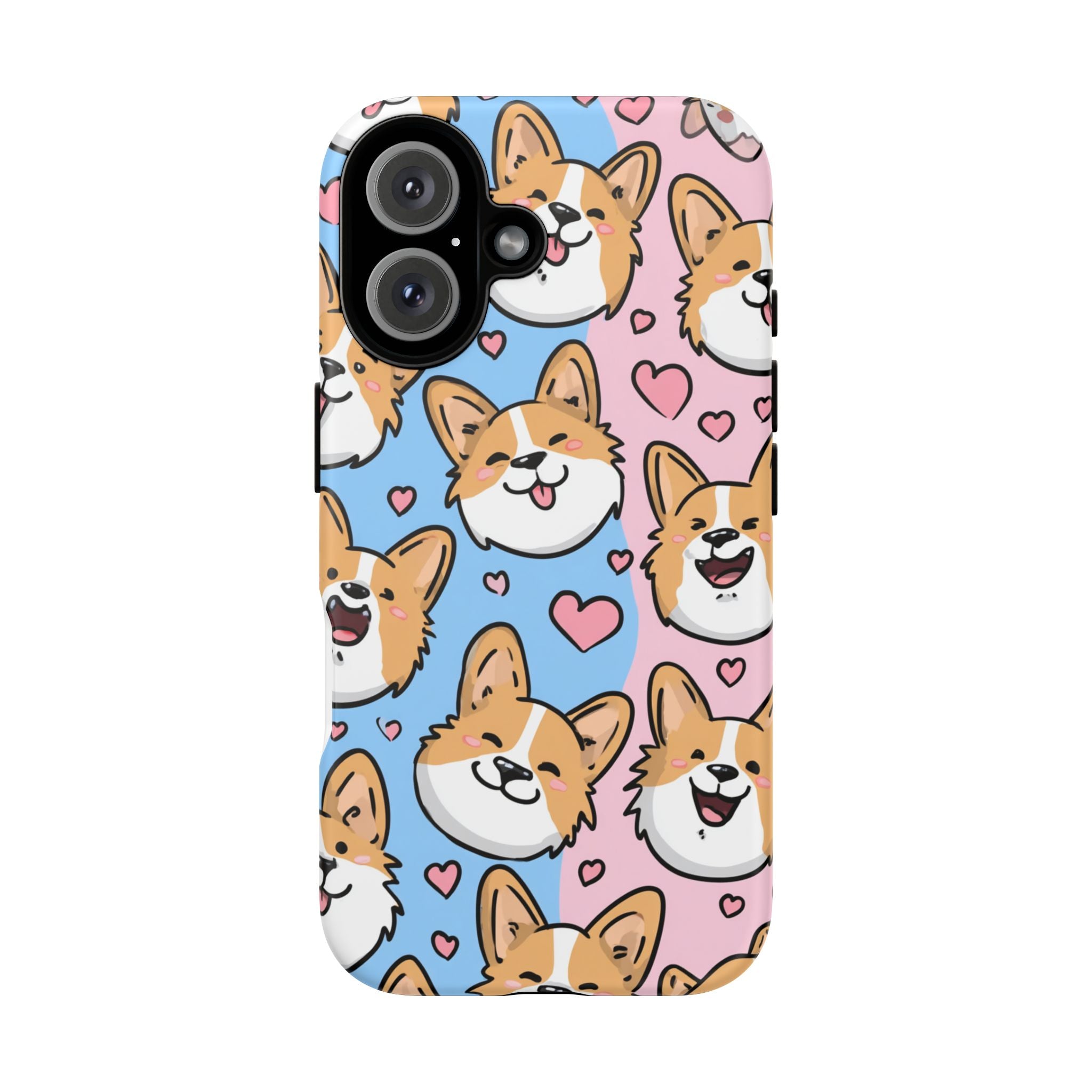 Cute Corgi Phone Case – Fun & Playful Protection with Love Hearts