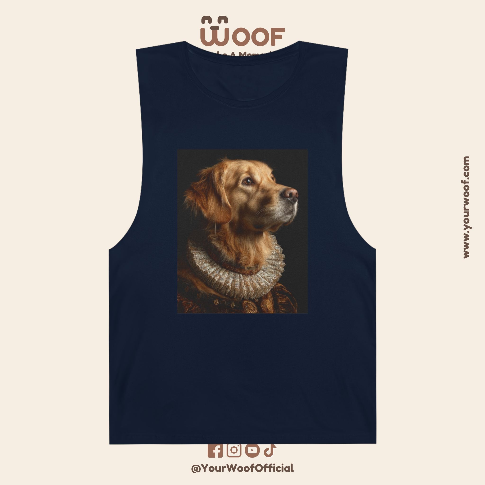 Golden Retriever Portrait Tank Top, Dog Lover Gift, Pet Memorial Tee, Animal Art Apparel, Unique Dog Owner Shirt