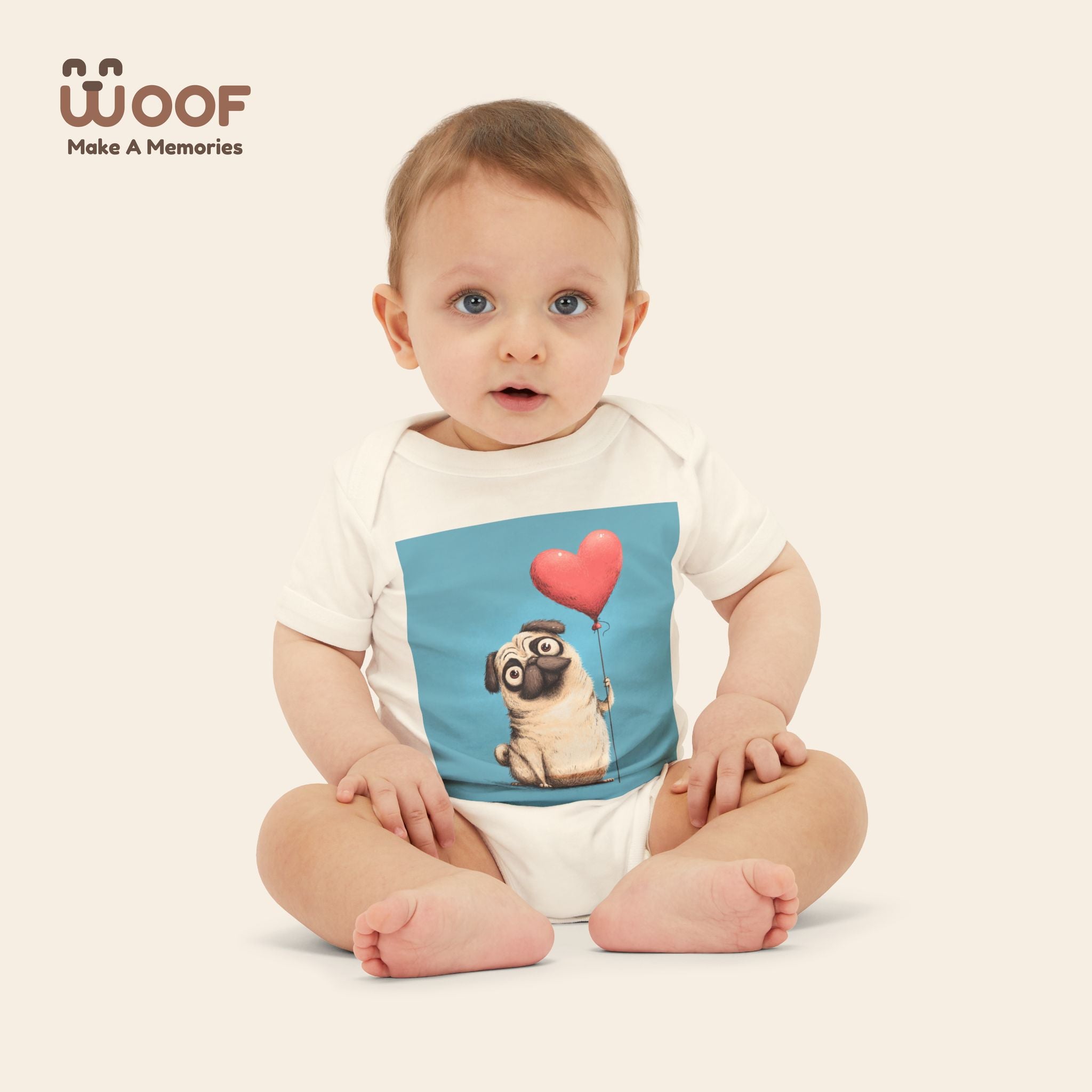 Adorable Pug Love Infant One Piece, Baby Bodysuit, Cute Baby Gifts, Dog Lover Outfit, Newborn Clothes, Valentine's Day Gift