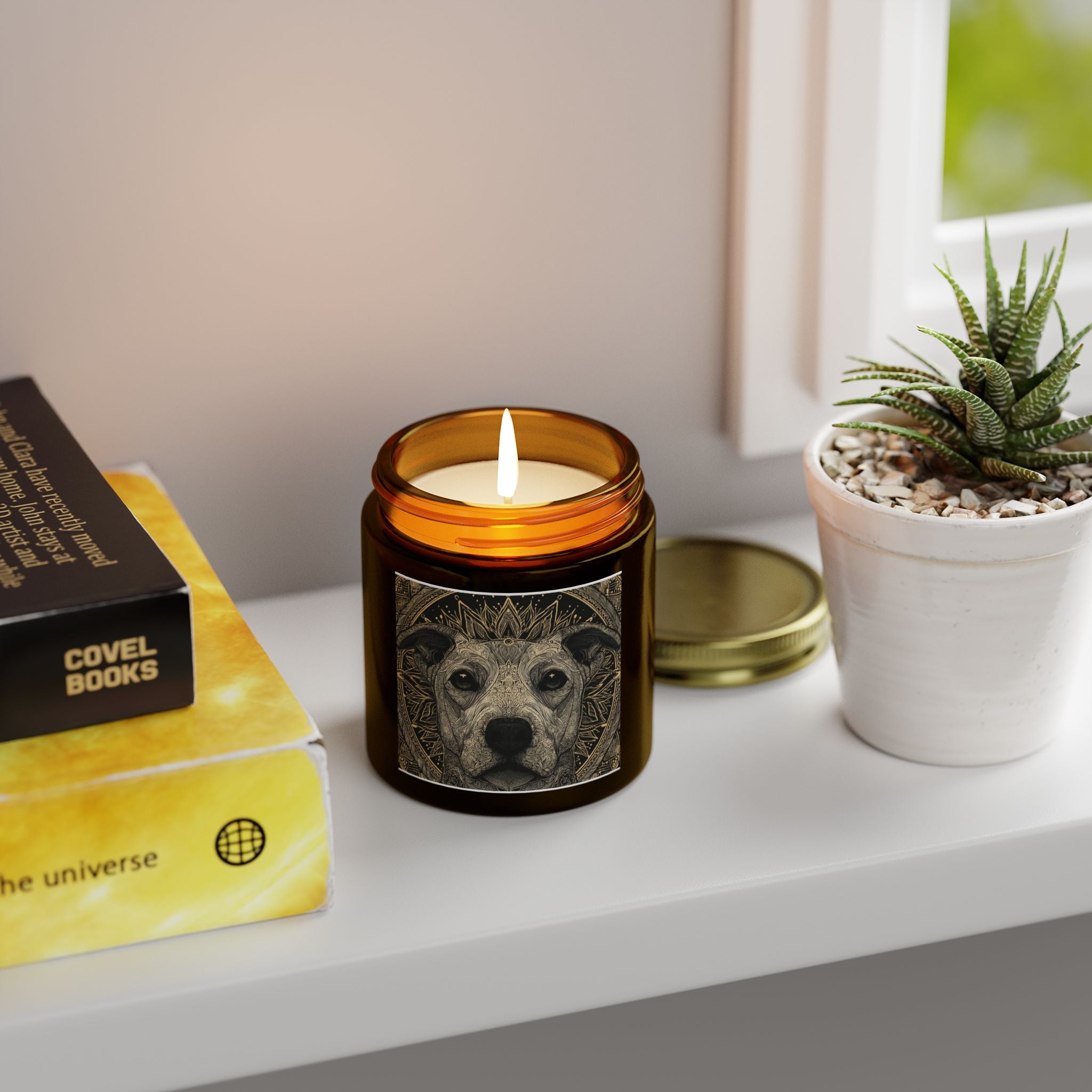 Dog Lover's Scented Candle - Coconut Apricot Wax (4oz, 9oz)