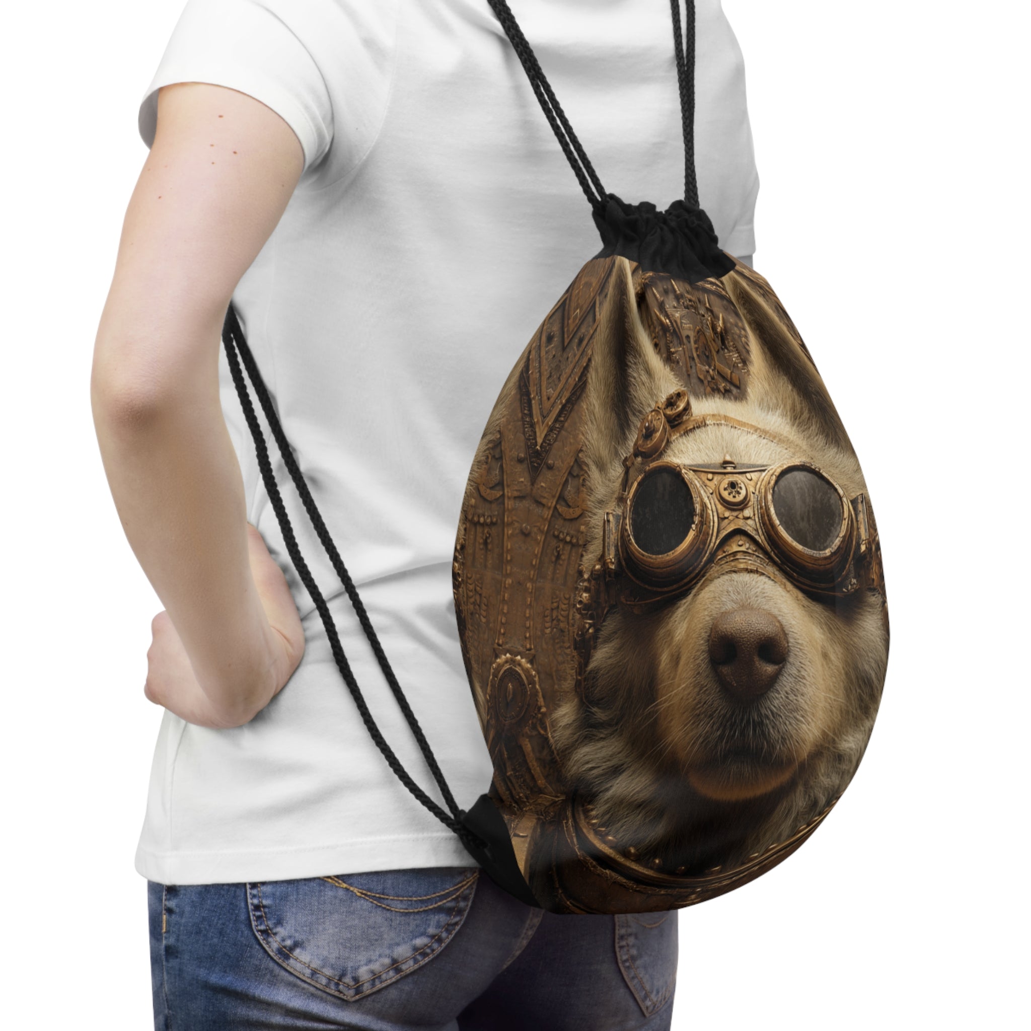 Cute Animal Print Drawstring Bag, Perfect for Dog Lovers, Gym, Hiking, School, Pet Lovers Gift