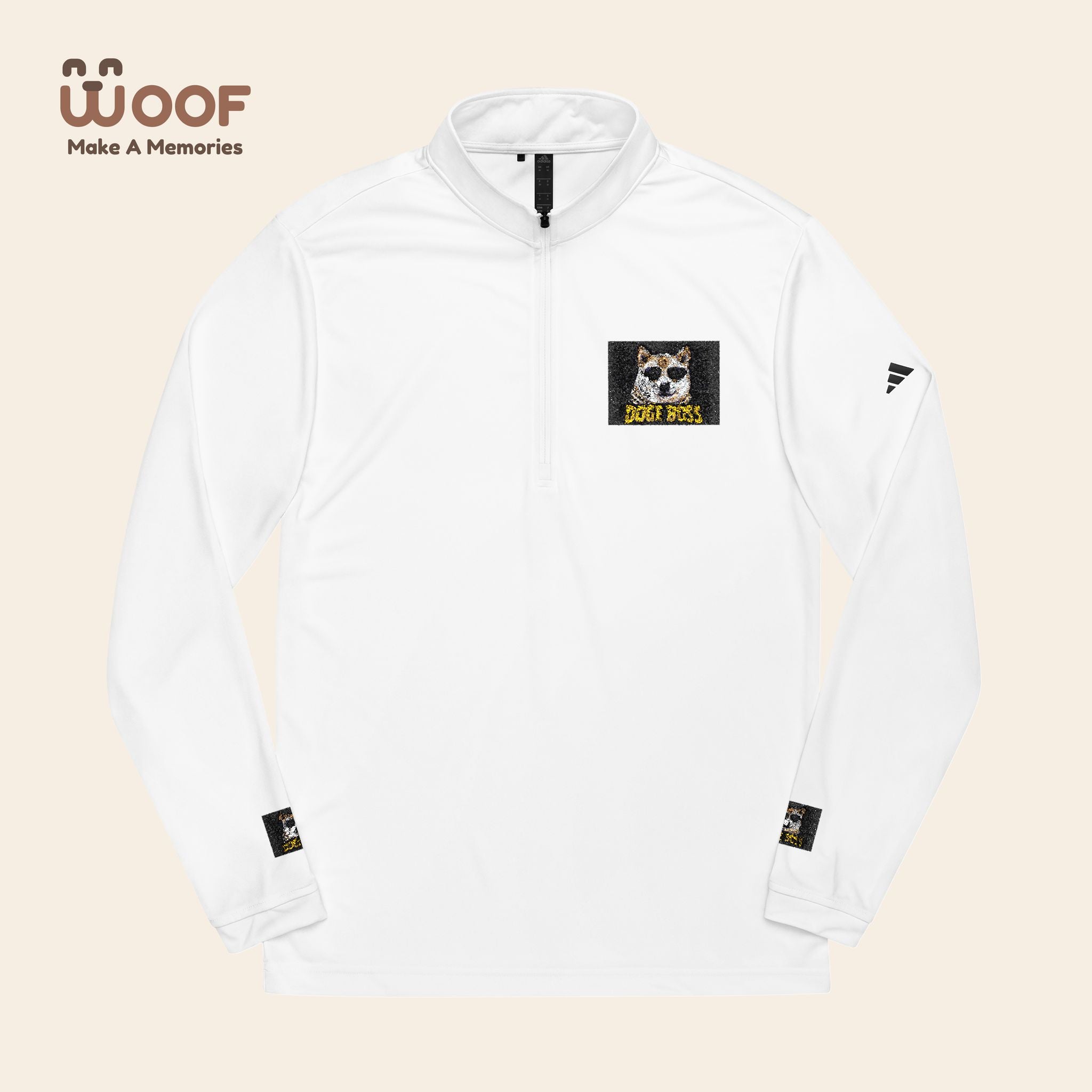 Adidas® Quarter-Zip Pullover for Sports & Casual Wear, Lightweight Activewear, Embroidered Jacket, Athletic Layering, Fitness Gift