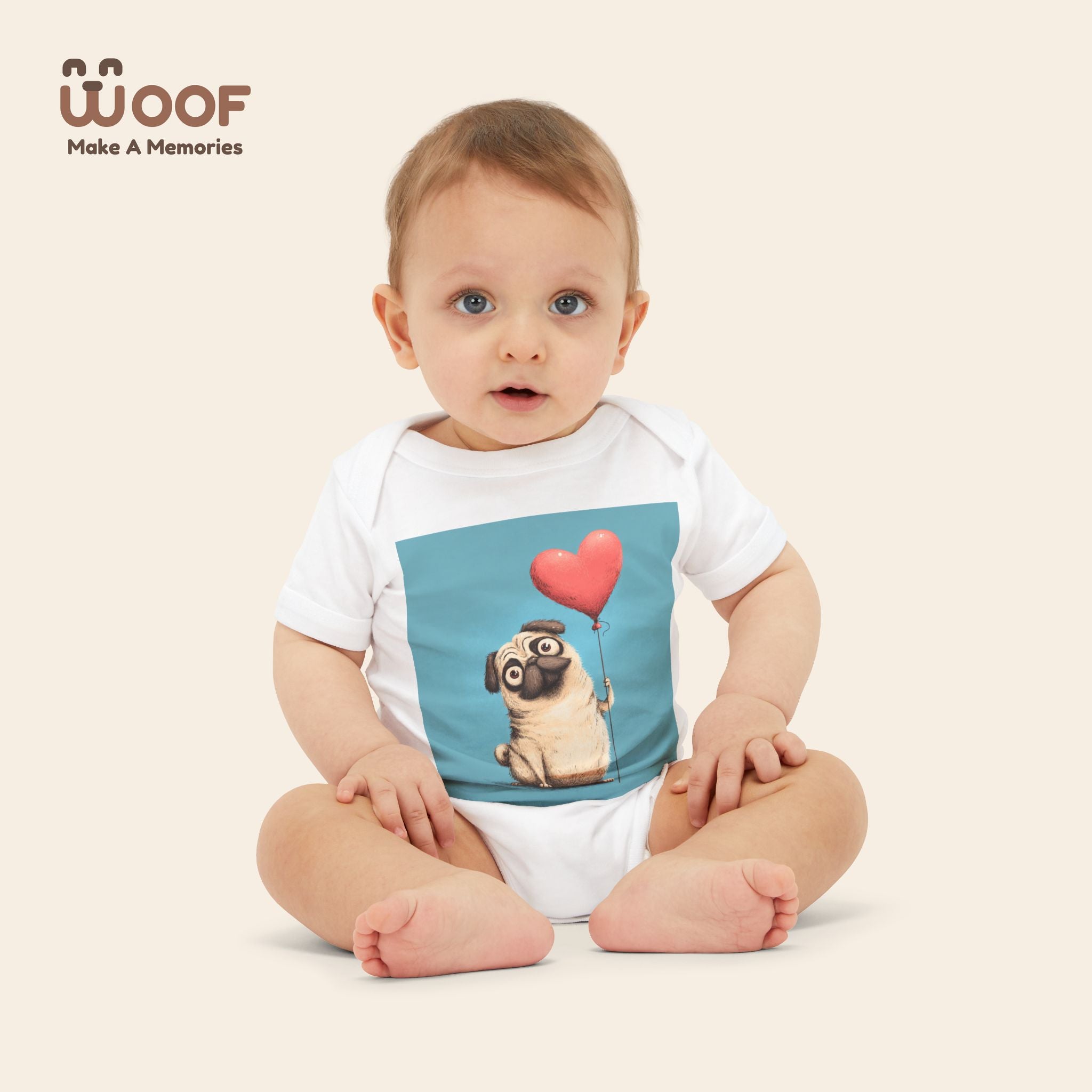 Adorable Pug Love Infant One Piece, Baby Bodysuit, Cute Baby Gifts, Dog Lover Outfit, Newborn Clothes, Valentine's Day Gift