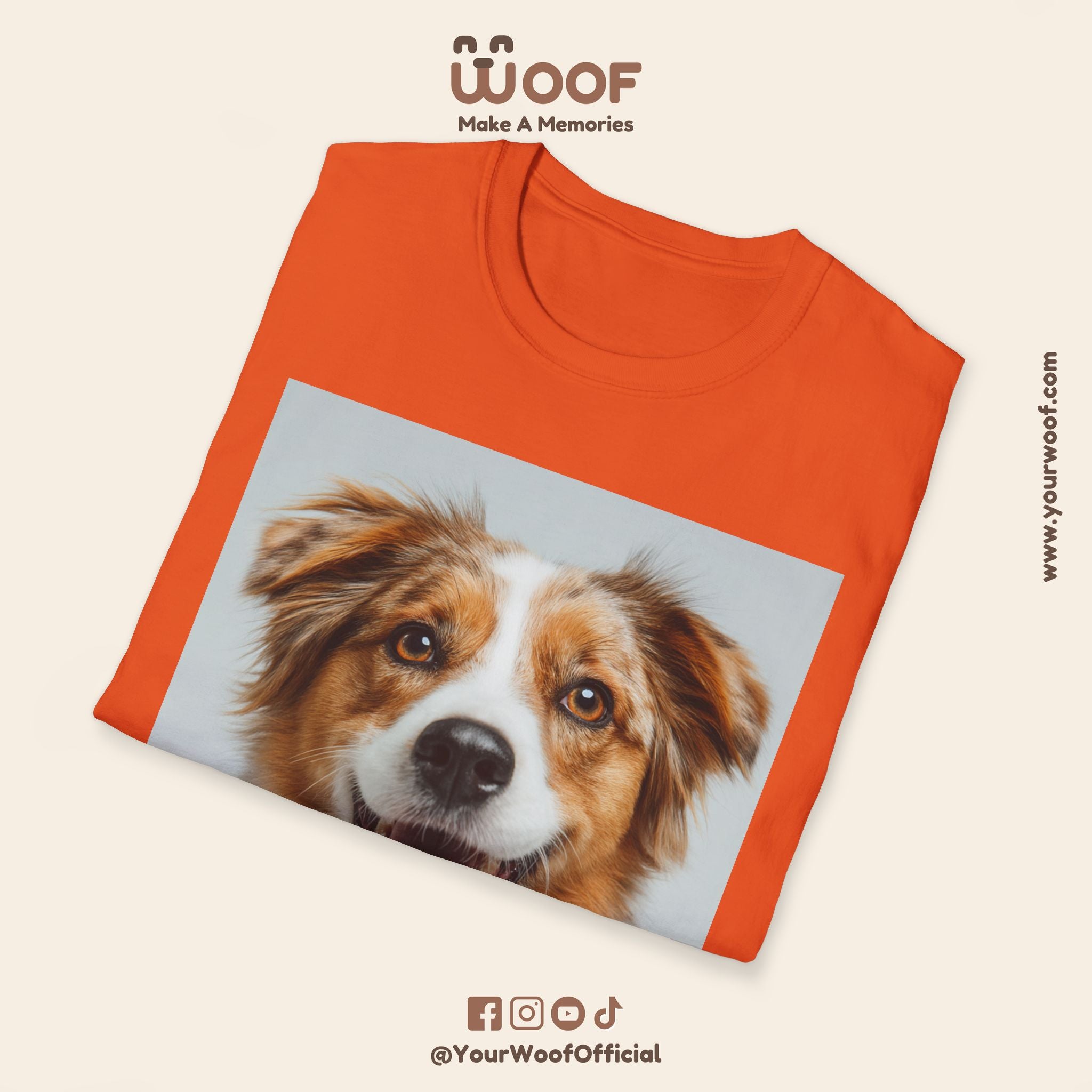 Joyful Dog Portrait Unisex Softstyle T-Shirt - Perfect for Pet Lovers!