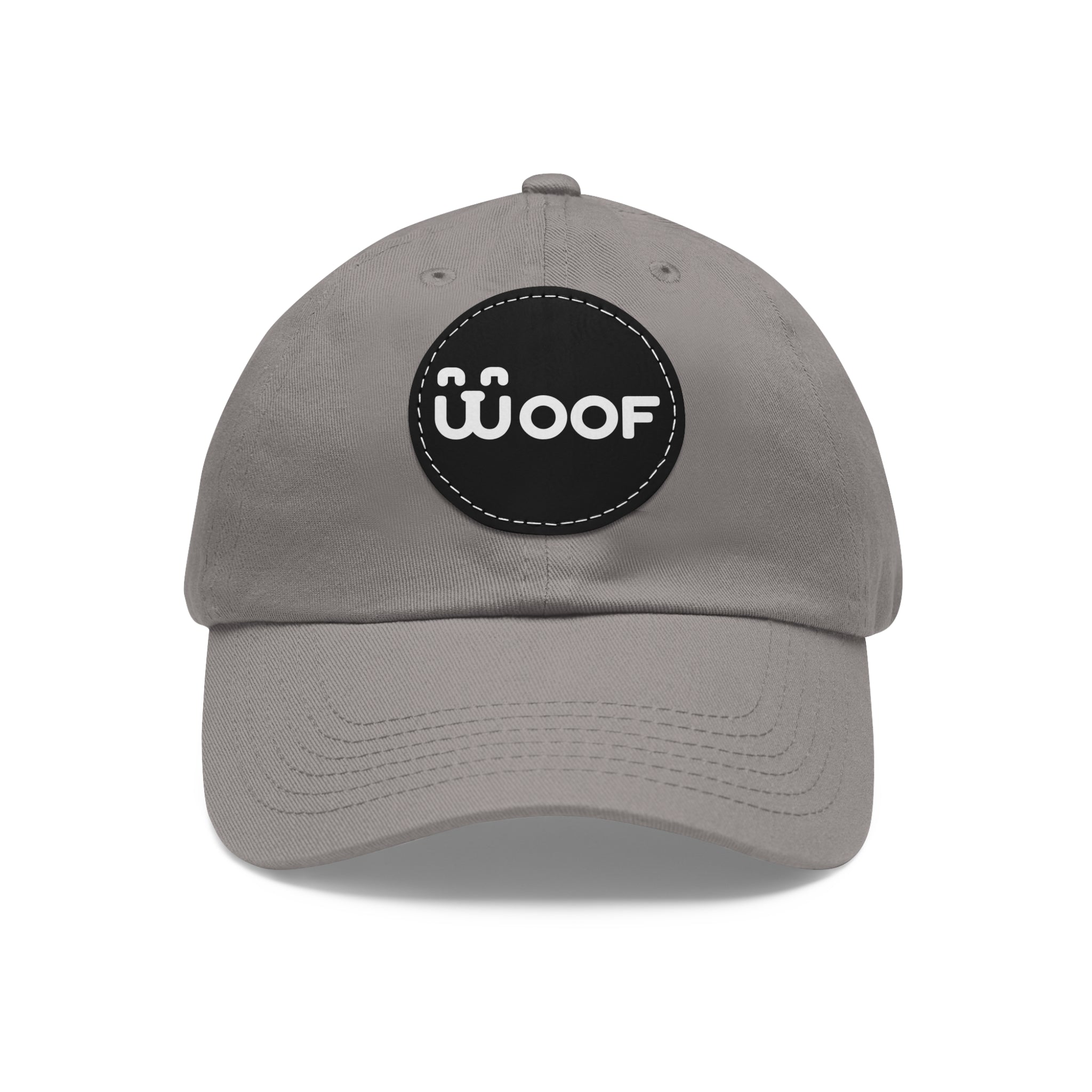 Dad Hat with Leather Patch (Round)
