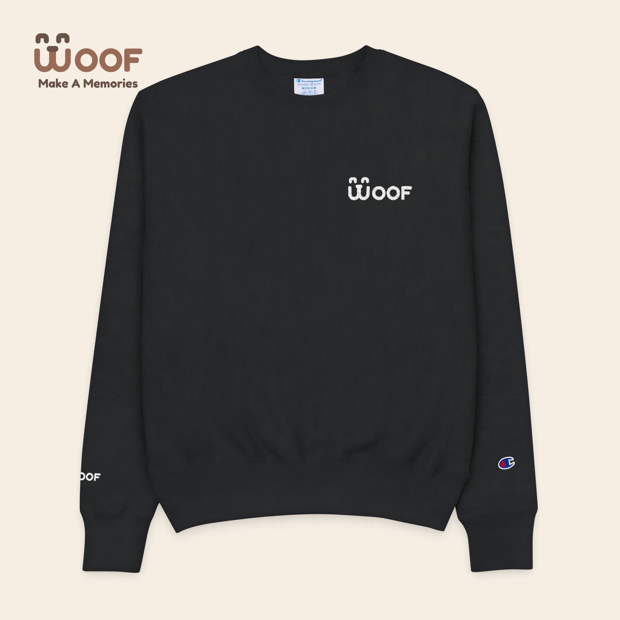 Woof Champion Crewneck Sweatshirt, Funny Dog Sweatshirt, Pet Lover Gift, Cozy Crewneck, Casual Style, Dog Parent Apparel