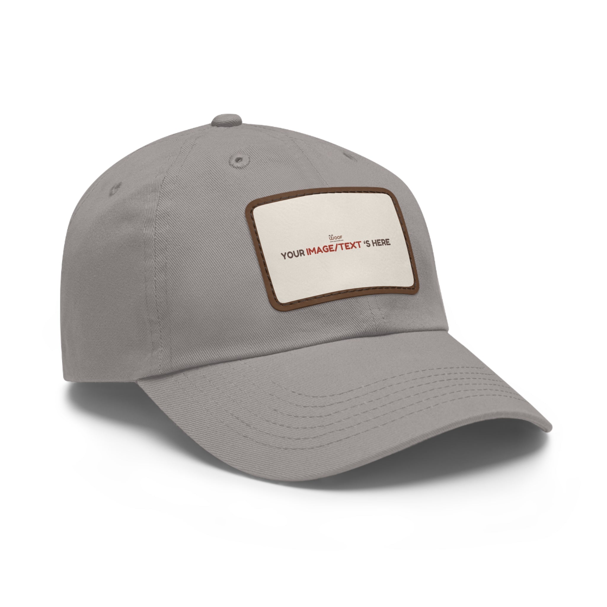 Custom Leather Patch Dad Hat, Personalized Cap, Gift for Dad, Casual Style, Outdoor Accessory, Unique Father's Day Gift