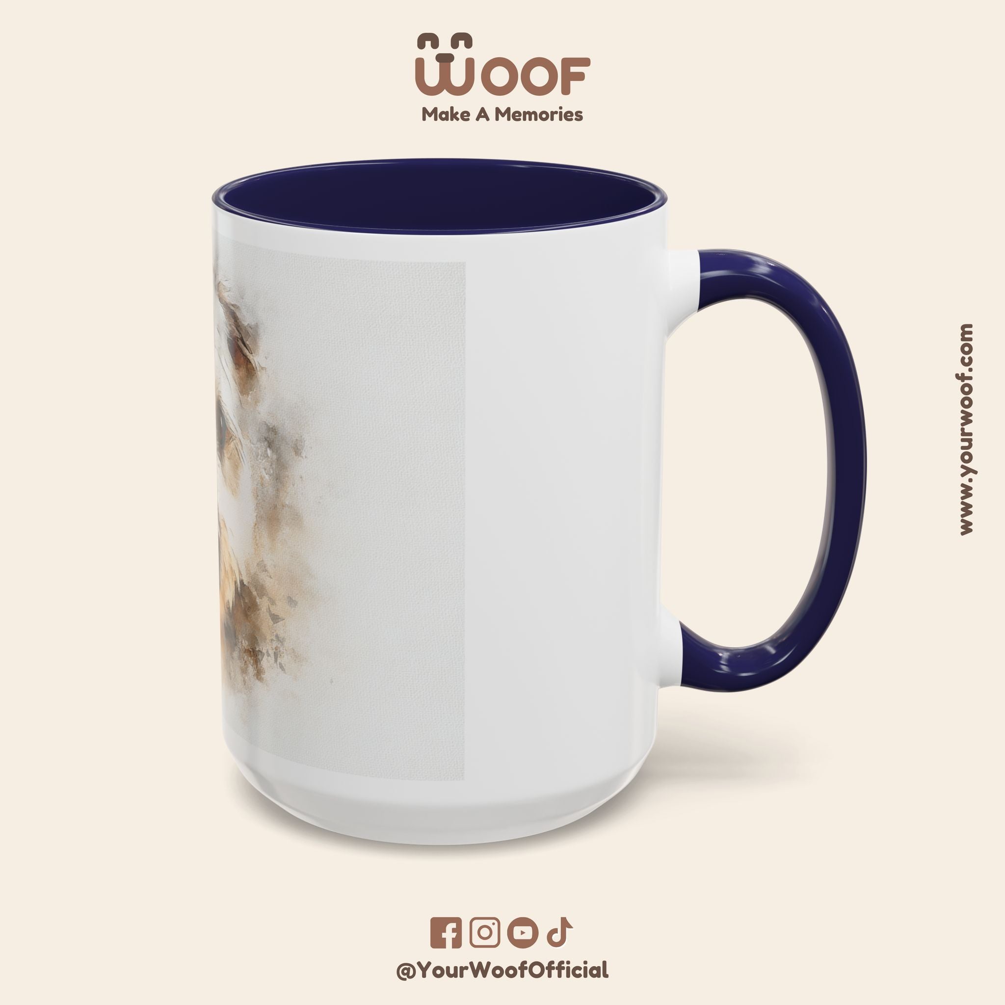 Dog Lover's Accent Coffee Mug | Perfect Gift for Pet Owners, Dog-Themed Home Decor, Birthday, Christmas, Adoption Celebration