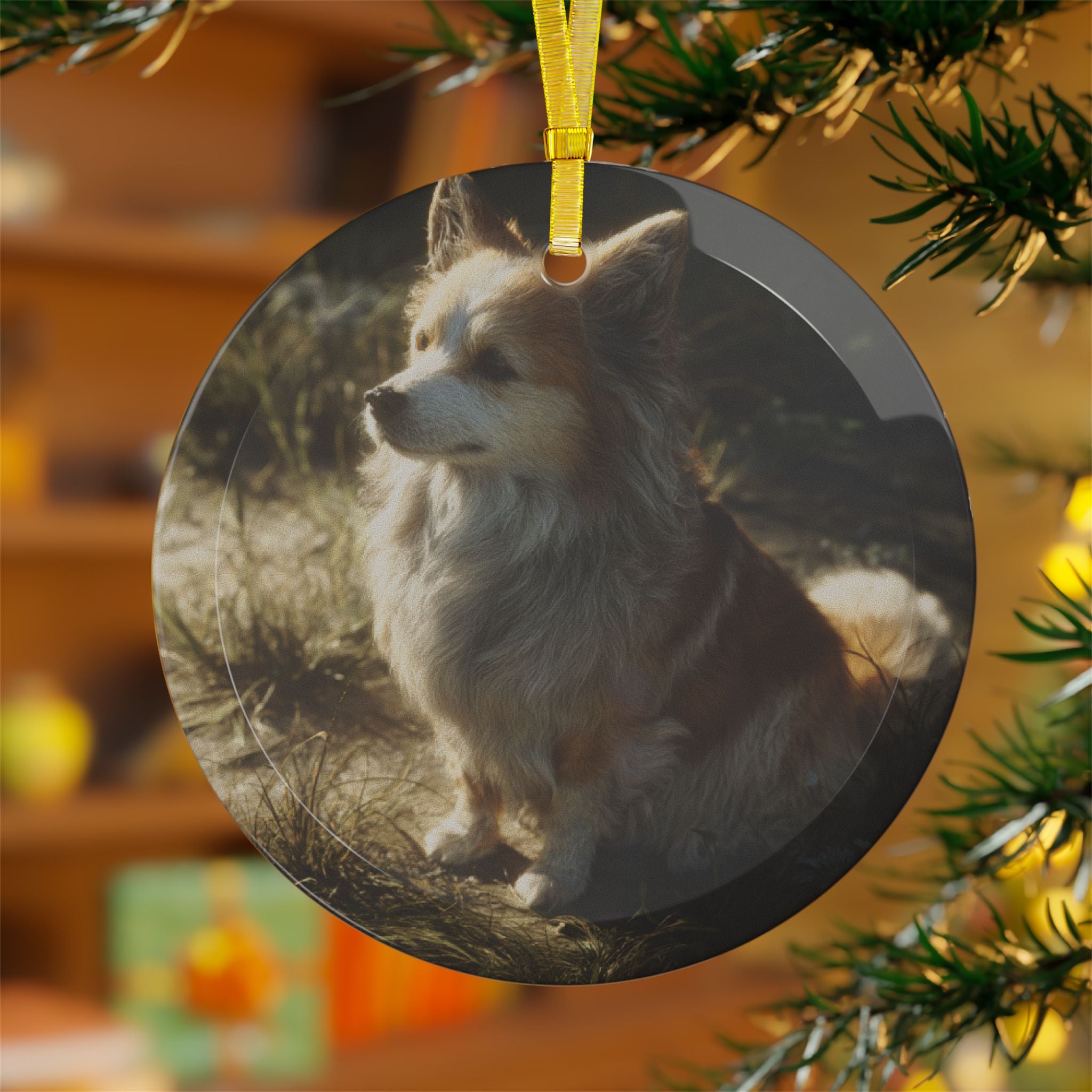 Personalized Dog Glass Ornaments, Pet Memorials, Holiday Decorations, Unique Gifts for Dog Lovers, Custom Keepsakes, Seasonal Home Decor