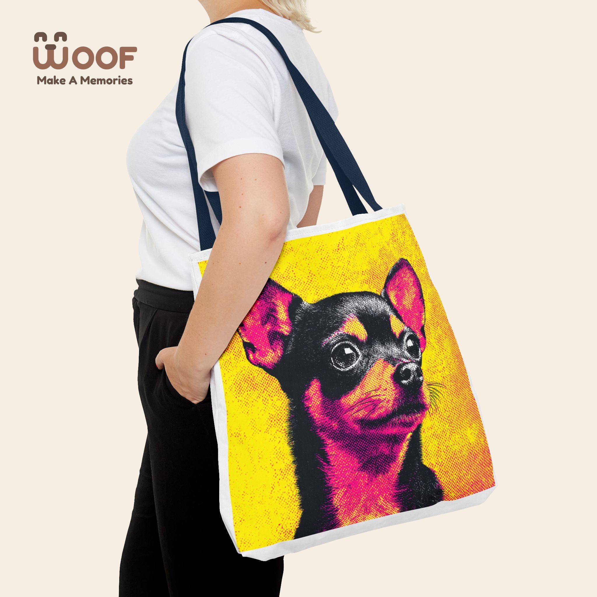 Vibrant Chihuahua Tote Bag - Colorful Pet Lover's Accessory