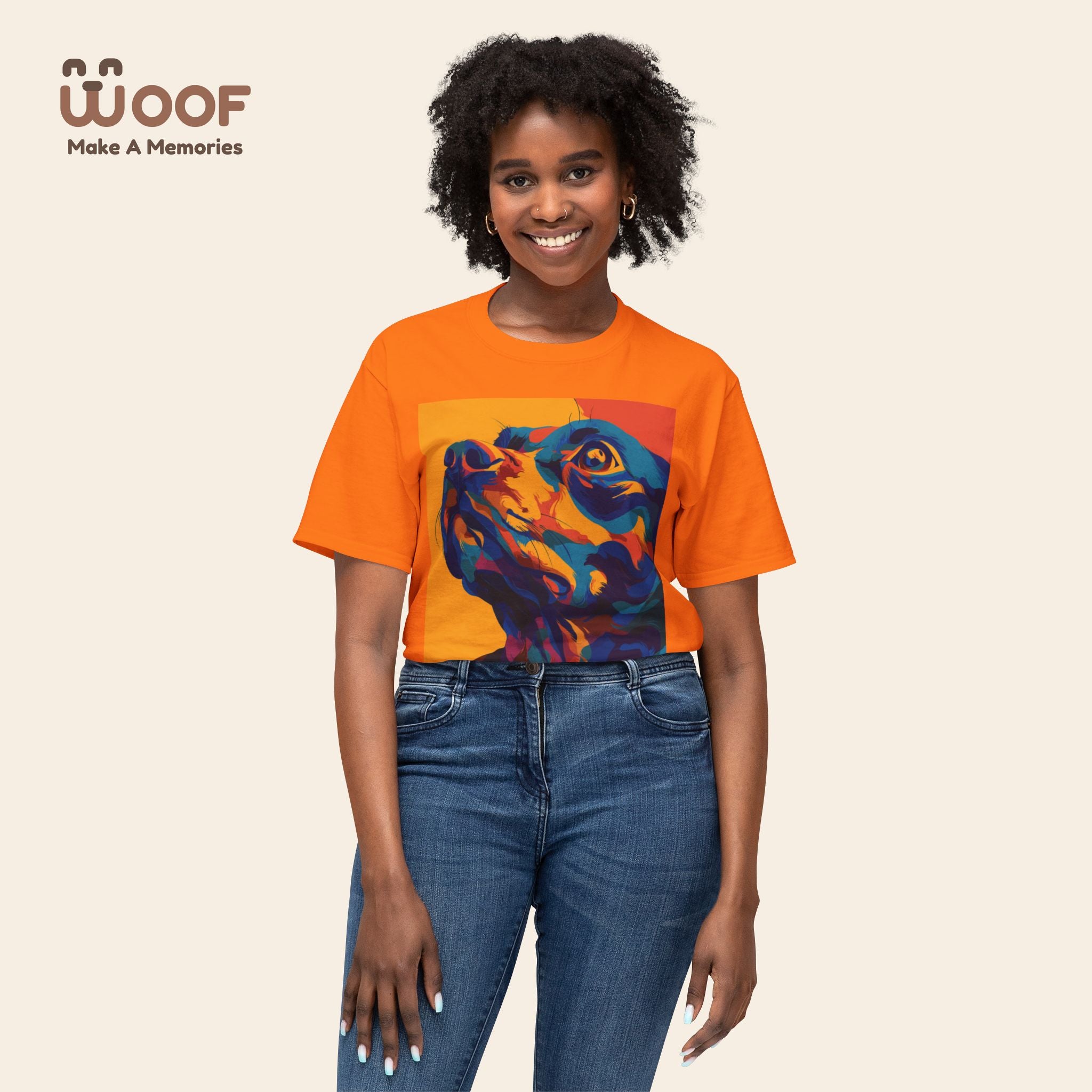 Colorful Dog Portrait T-Shirt | Pet Lover Gift, Animal Lover Apparel, Fun Dog Tee, Gift for Dog Moms, Unique Pet Merchandise