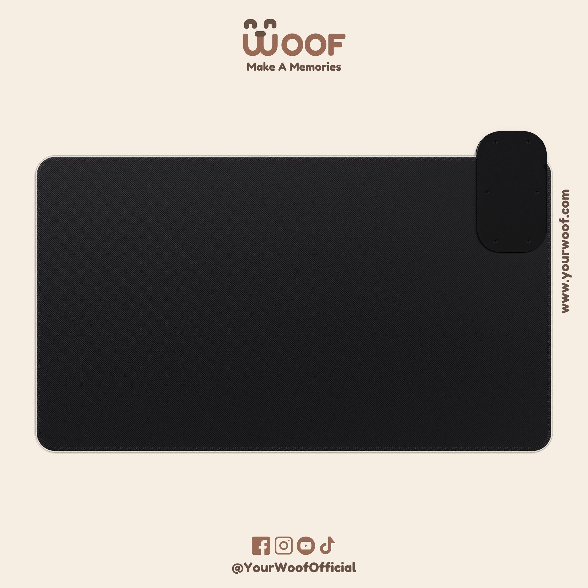 Wireless Charging LED Gaming Mouse Pad - Adorable Pet Design