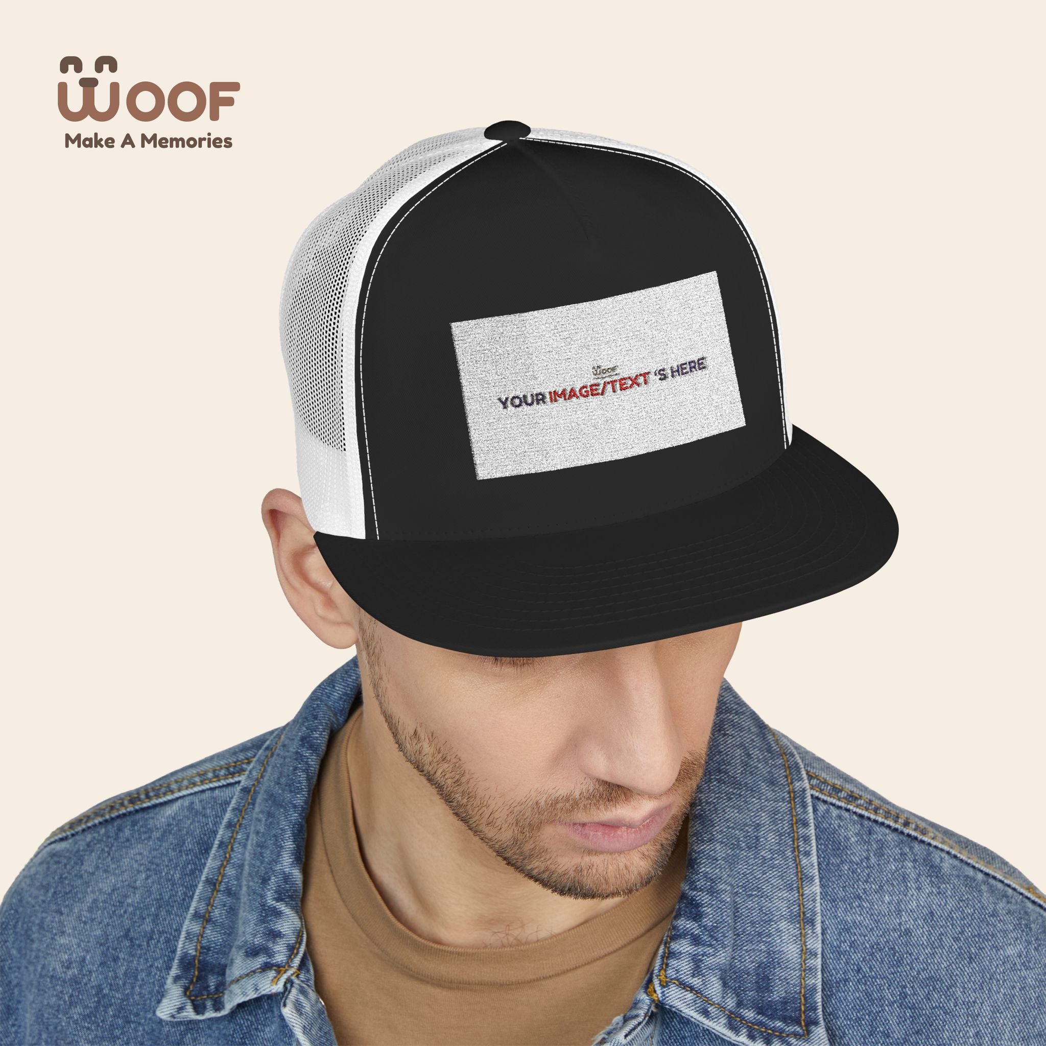 Stylish 5 Panel Trucker Cap – Custom Embroidered Hat, Perfect for Outdoor Adventures, Casual Wear, Summer Festivals, Gift Idea