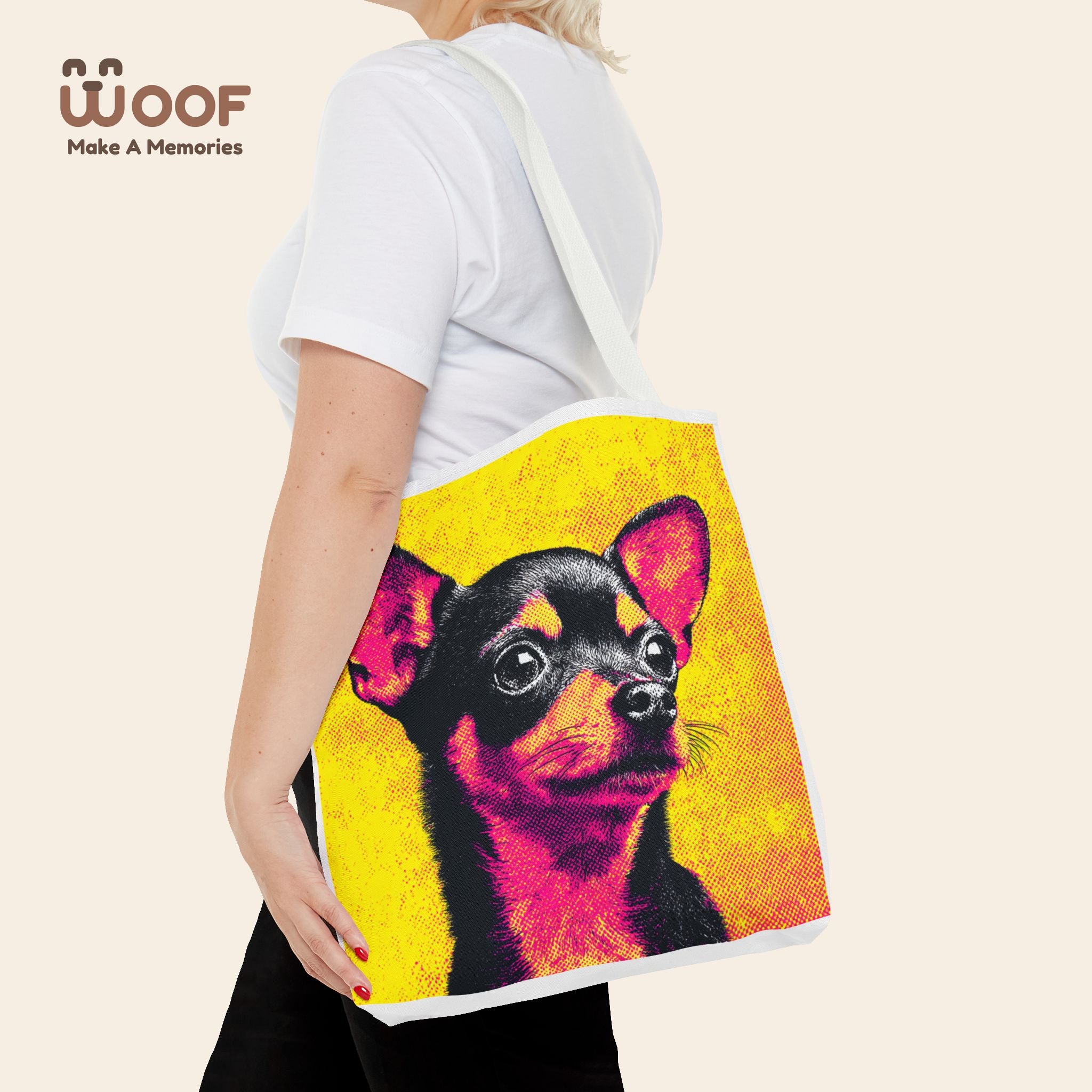 Vibrant Chihuahua Tote Bag - Colorful Pet Lover's Accessory