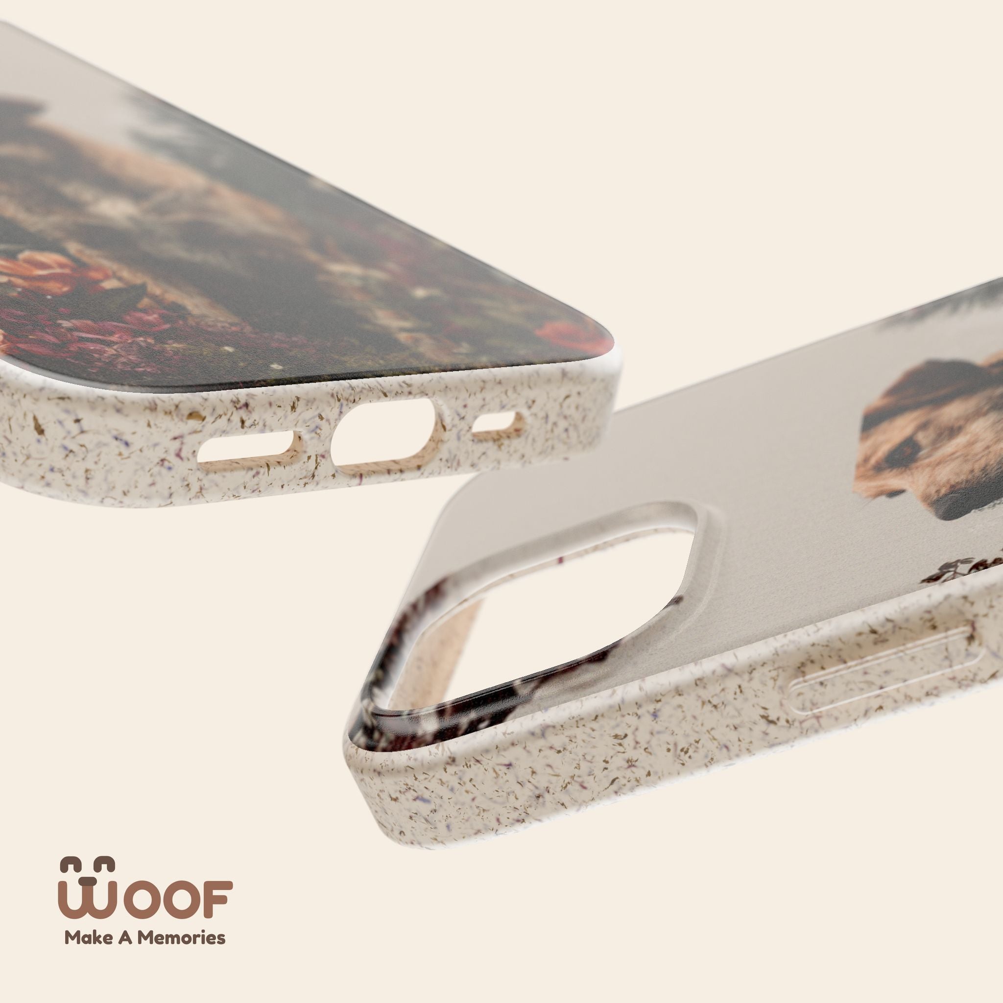 Eco-Friendly Dog Lover Biodegradable Phone Case - Floral Design
