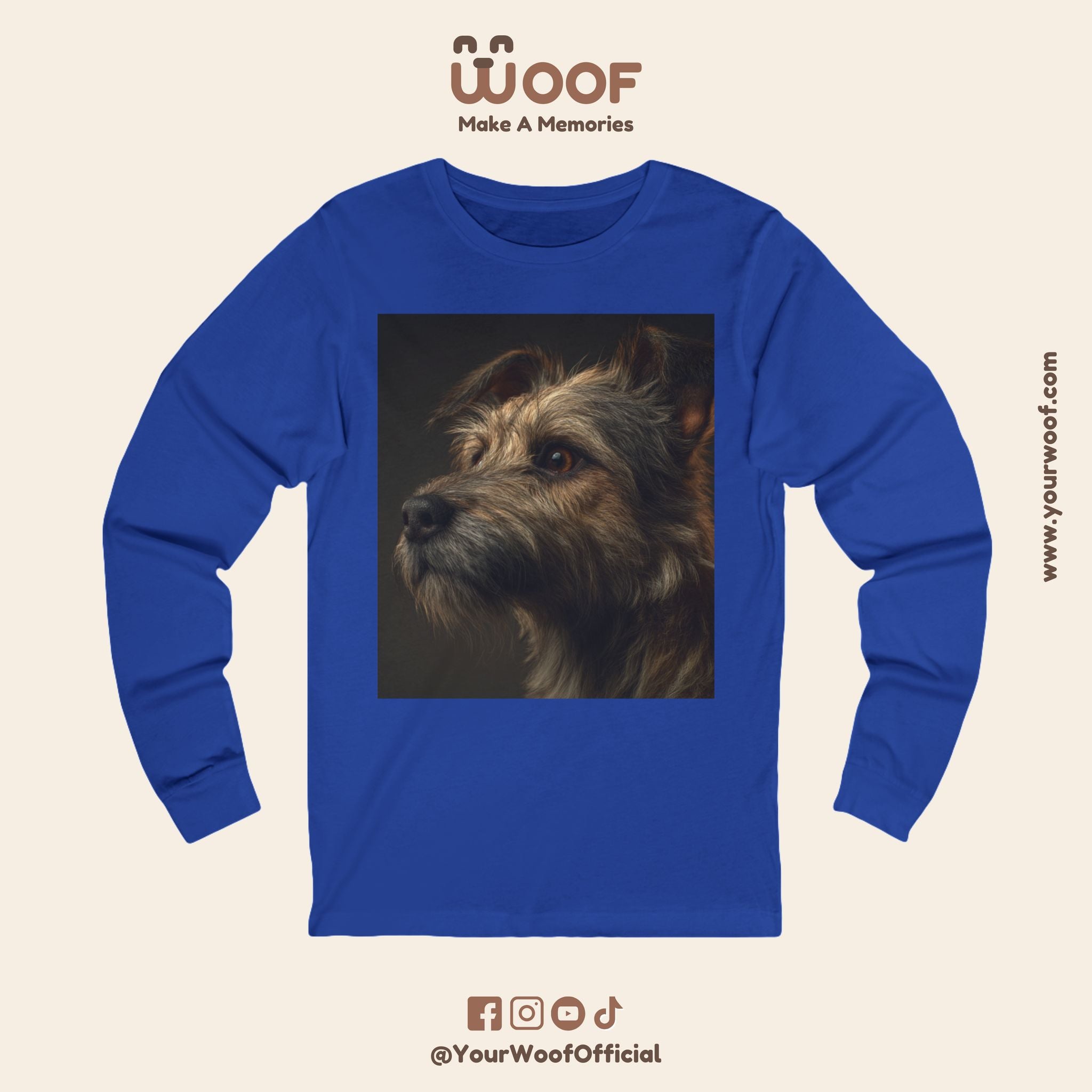 Dog Lover Long Sleeve Tee, Pet Apparel, Gift for Dog Owners, Animal Art Shirt, Casual Wear, Unique Dog Design