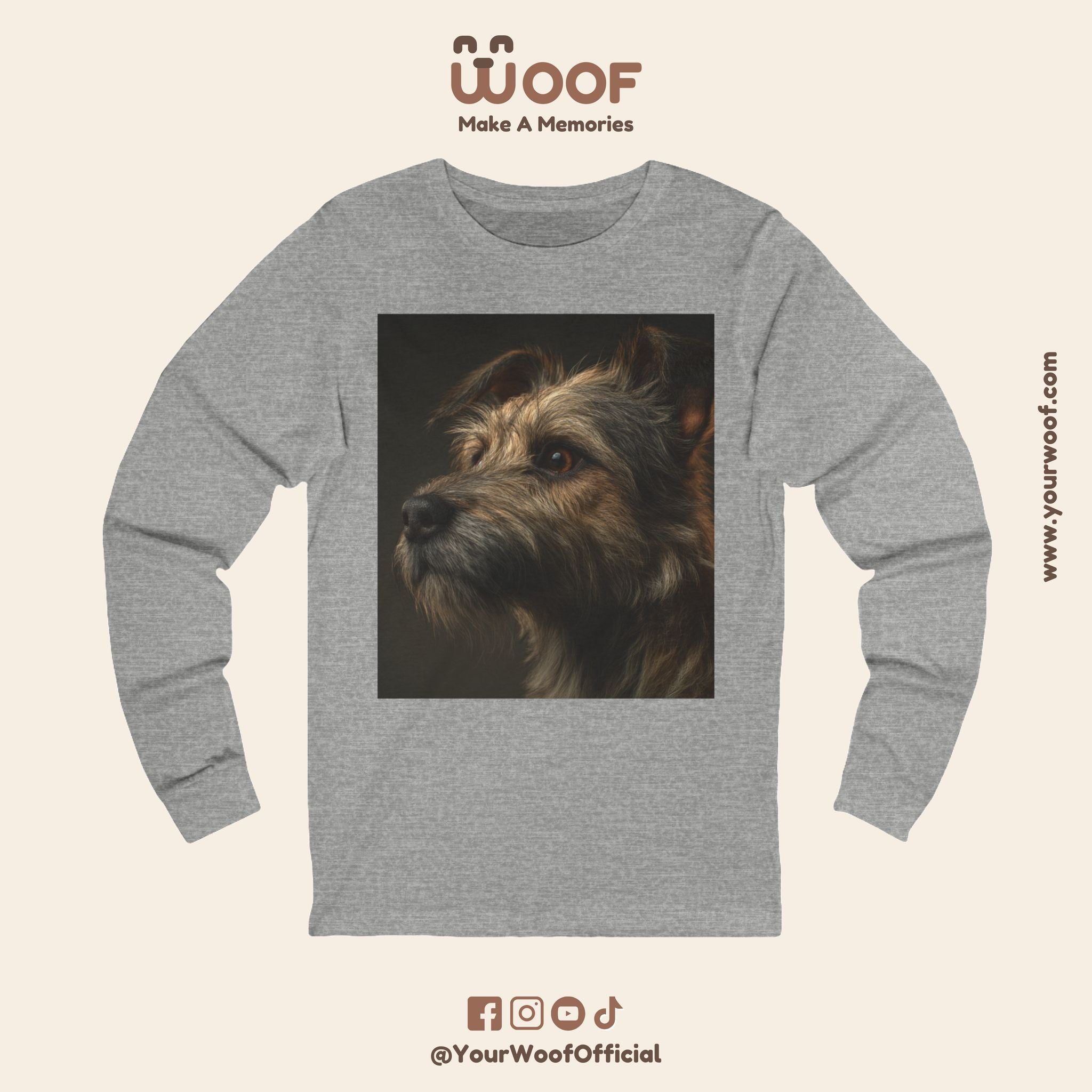 Dog Lover Long Sleeve Tee, Pet Apparel, Gift for Dog Owners, Animal Art Shirt, Casual Wear, Unique Dog Design