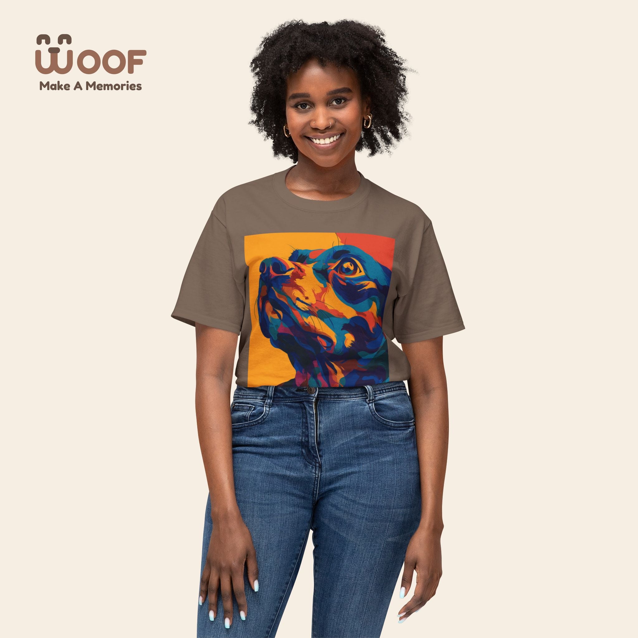 Colorful Dog Portrait T-Shirt | Pet Lover Gift, Animal Lover Apparel, Fun Dog Tee, Gift for Dog Moms, Unique Pet Merchandise