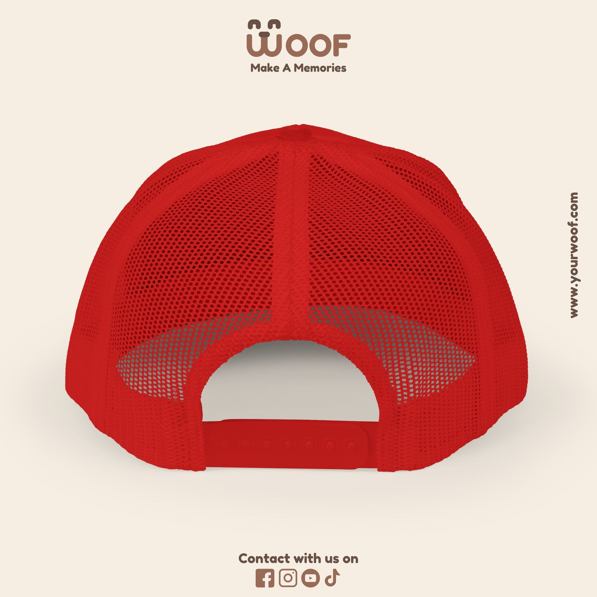 Woof Snapback Trucker Cap - Pet Lovers Gift, Dog Mom Hat, Casual Outdoor Accessory, Fun Pet Apparel, Unique Dog Dad Gift