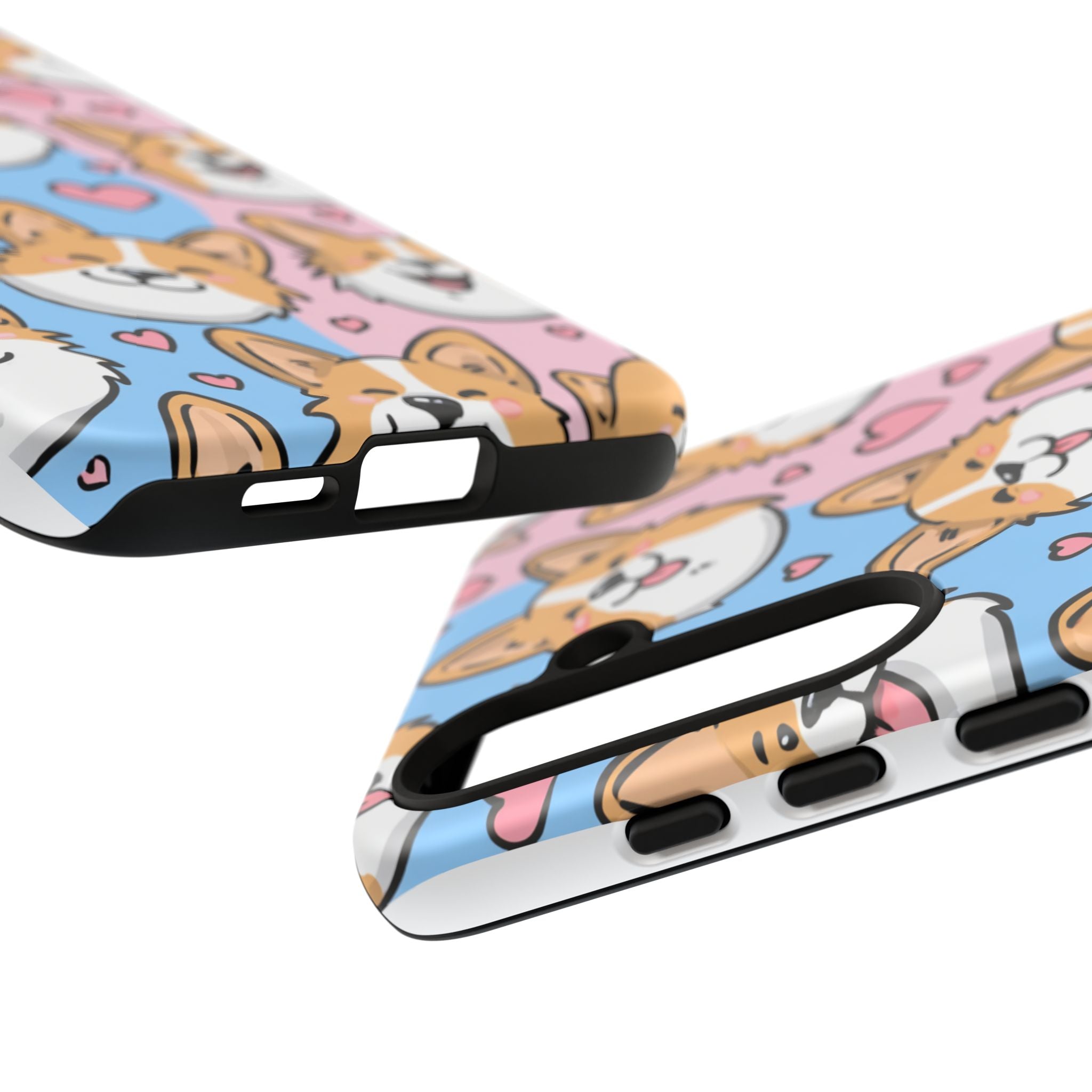 Cute Corgi Phone Case – Fun & Playful Protection with Love Hearts