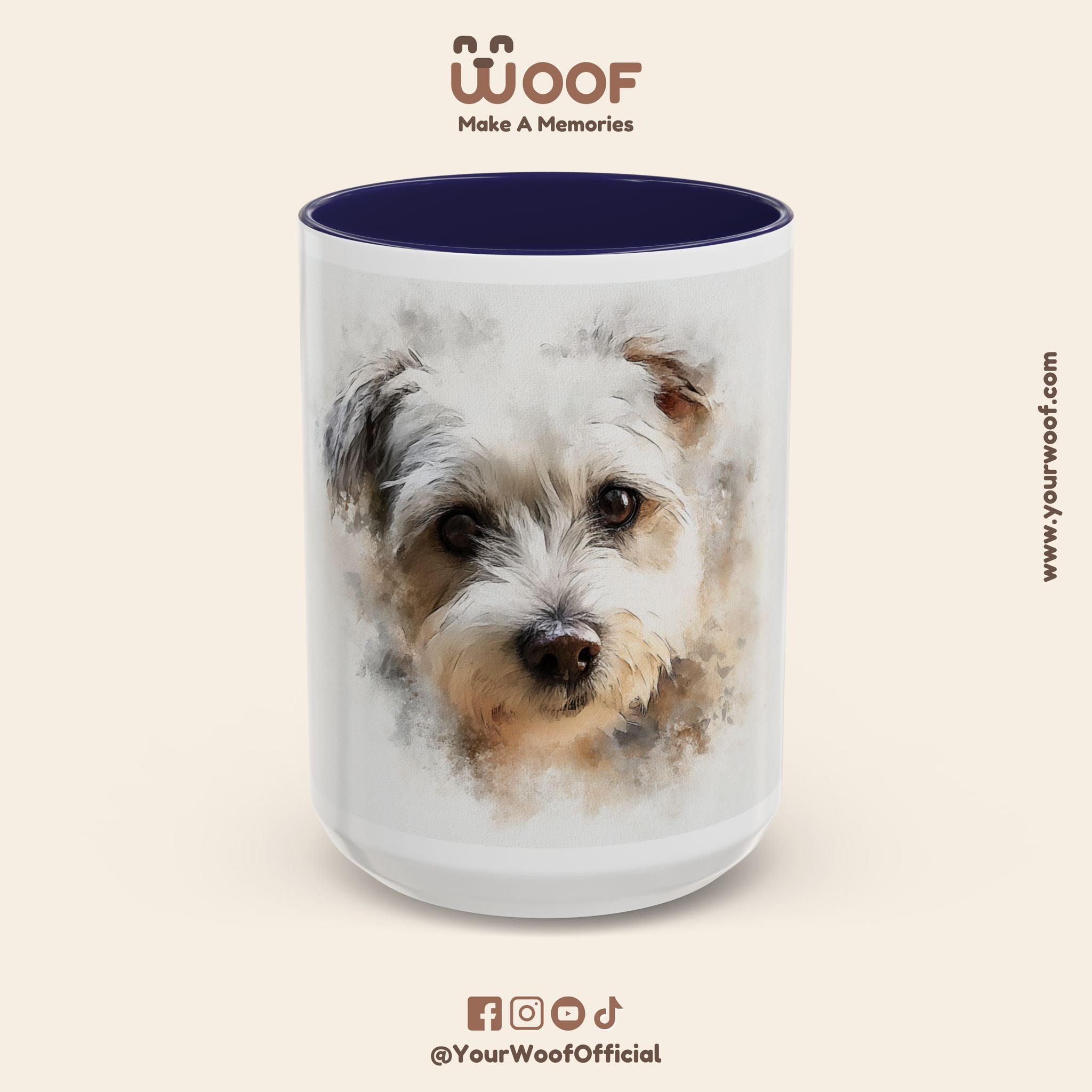 Dog Lover's Accent Coffee Mug | Perfect Gift for Pet Owners, Dog-Themed Home Decor, Birthday, Christmas, Adoption Celebration