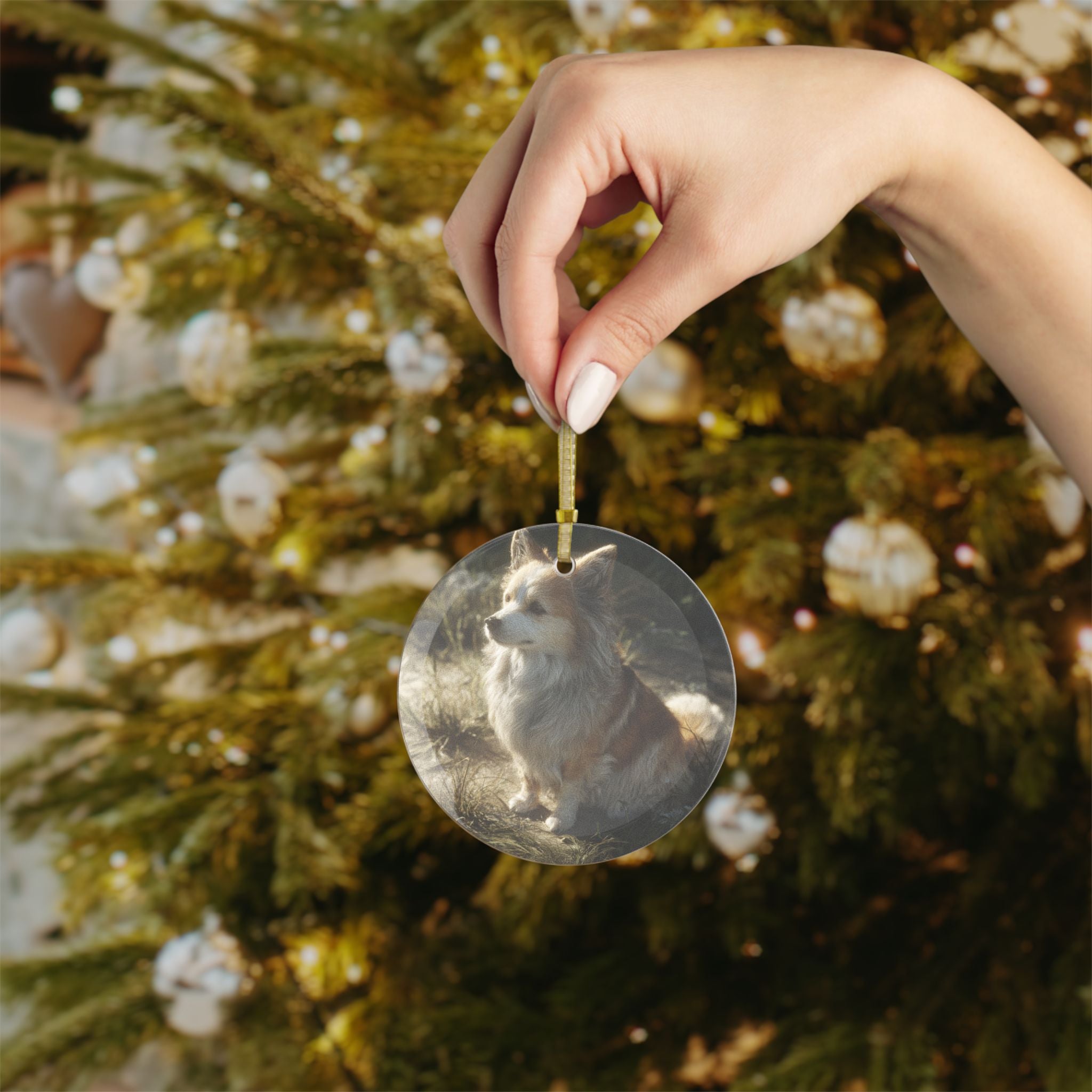 Personalized Dog Glass Ornaments, Pet Memorials, Holiday Decorations, Unique Gifts for Dog Lovers, Custom Keepsakes, Seasonal Home Decor