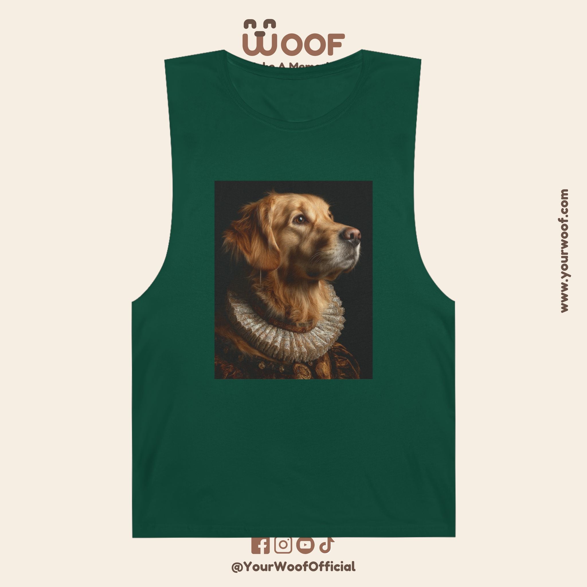 Golden Retriever Portrait Tank Top, Dog Lover Gift, Pet Memorial Tee, Animal Art Apparel, Unique Dog Owner Shirt