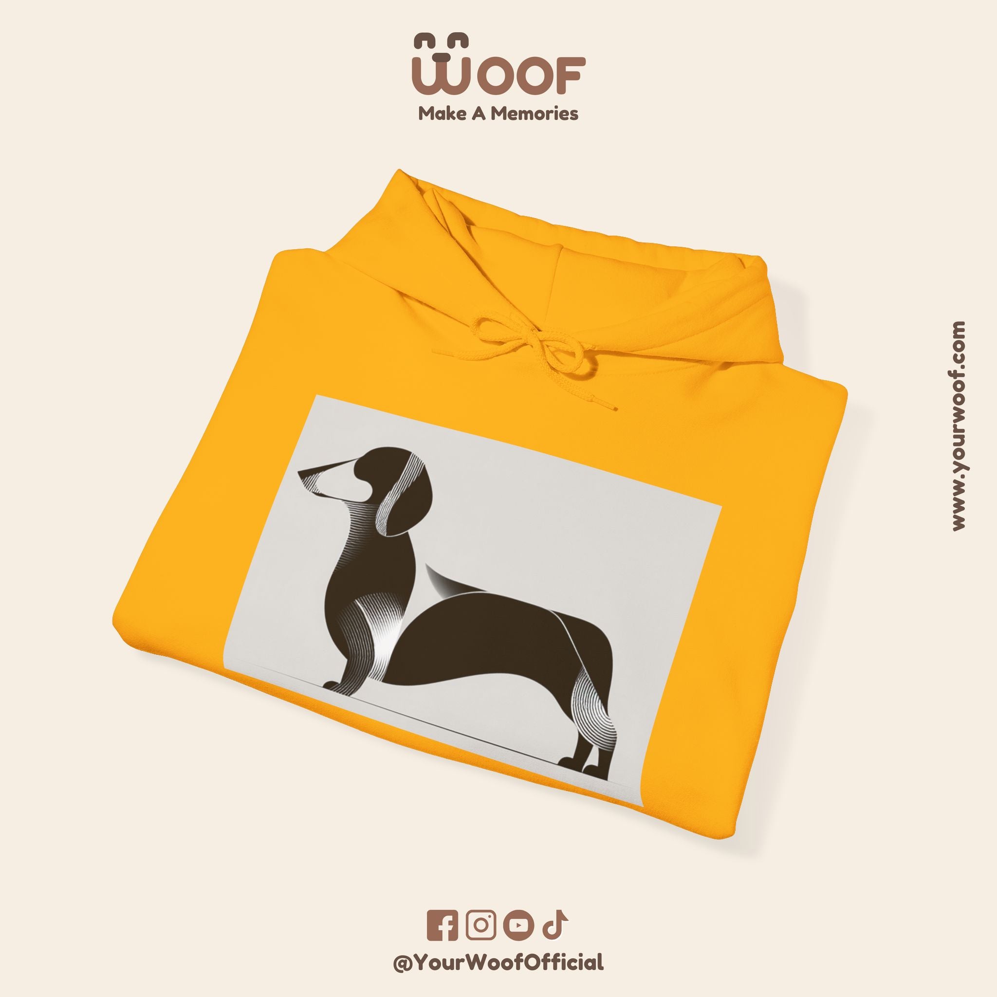 Dachshund Love Unisex Hoodie - Cozy Dog Lover Sweatshirt