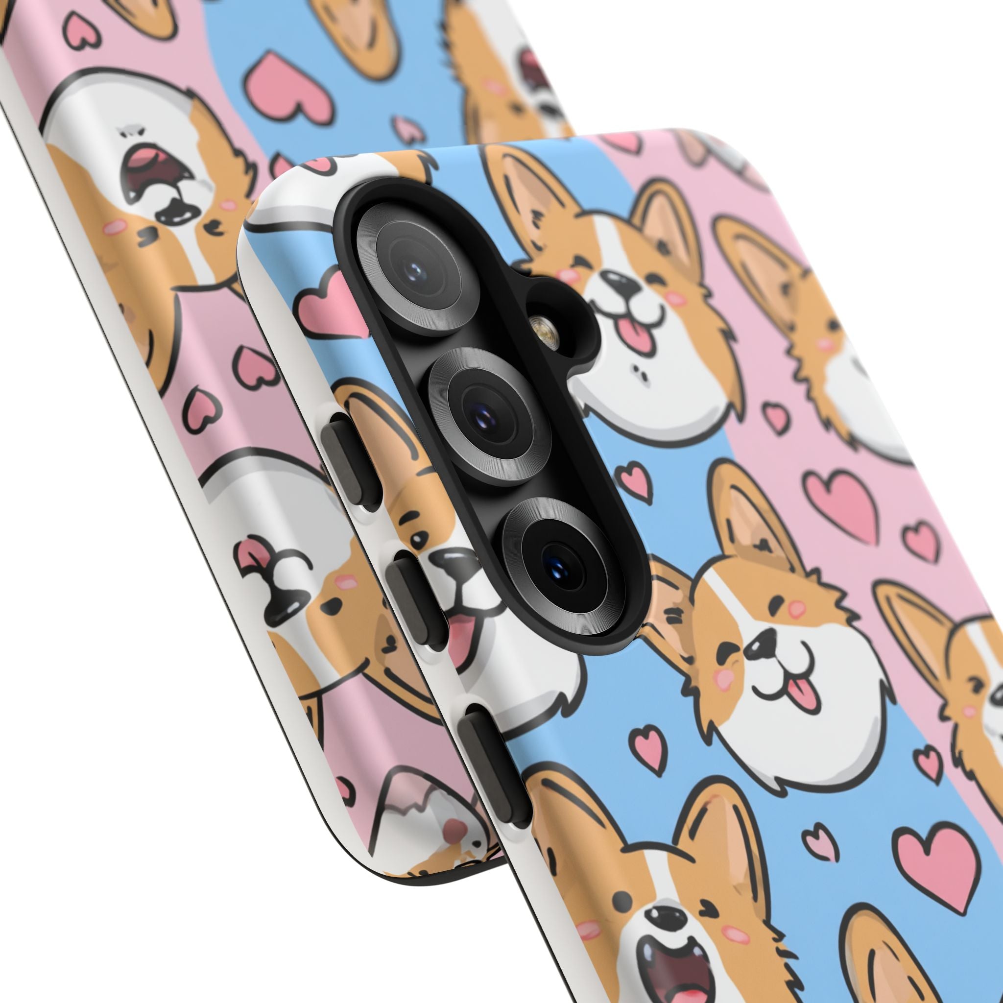 Cute Corgi Phone Case – Fun & Playful Protection with Love Hearts