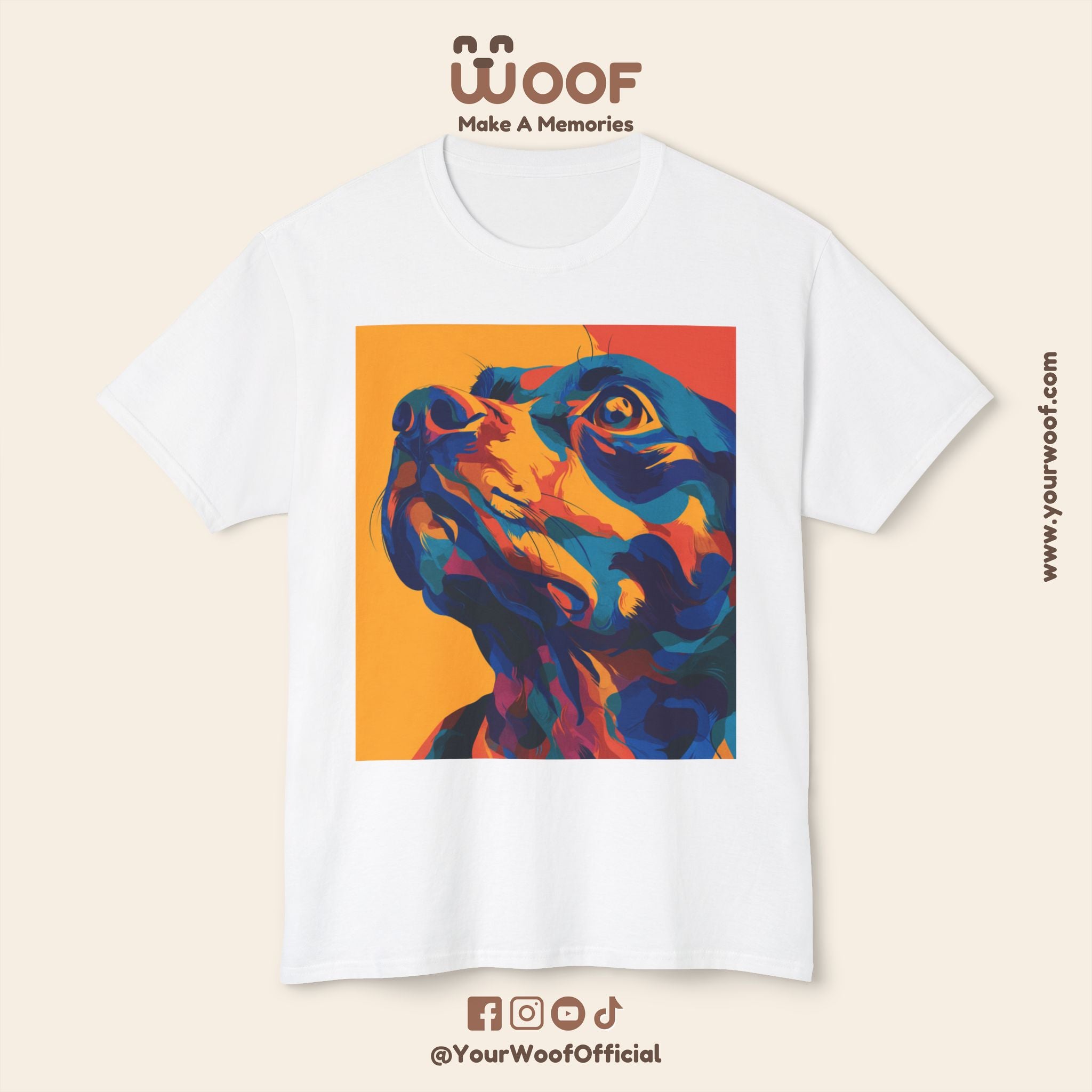 Colorful Dog Portrait T-Shirt | Pet Lover Gift, Animal Lover Apparel, Fun Dog Tee, Gift for Dog Moms, Unique Pet Merchandise