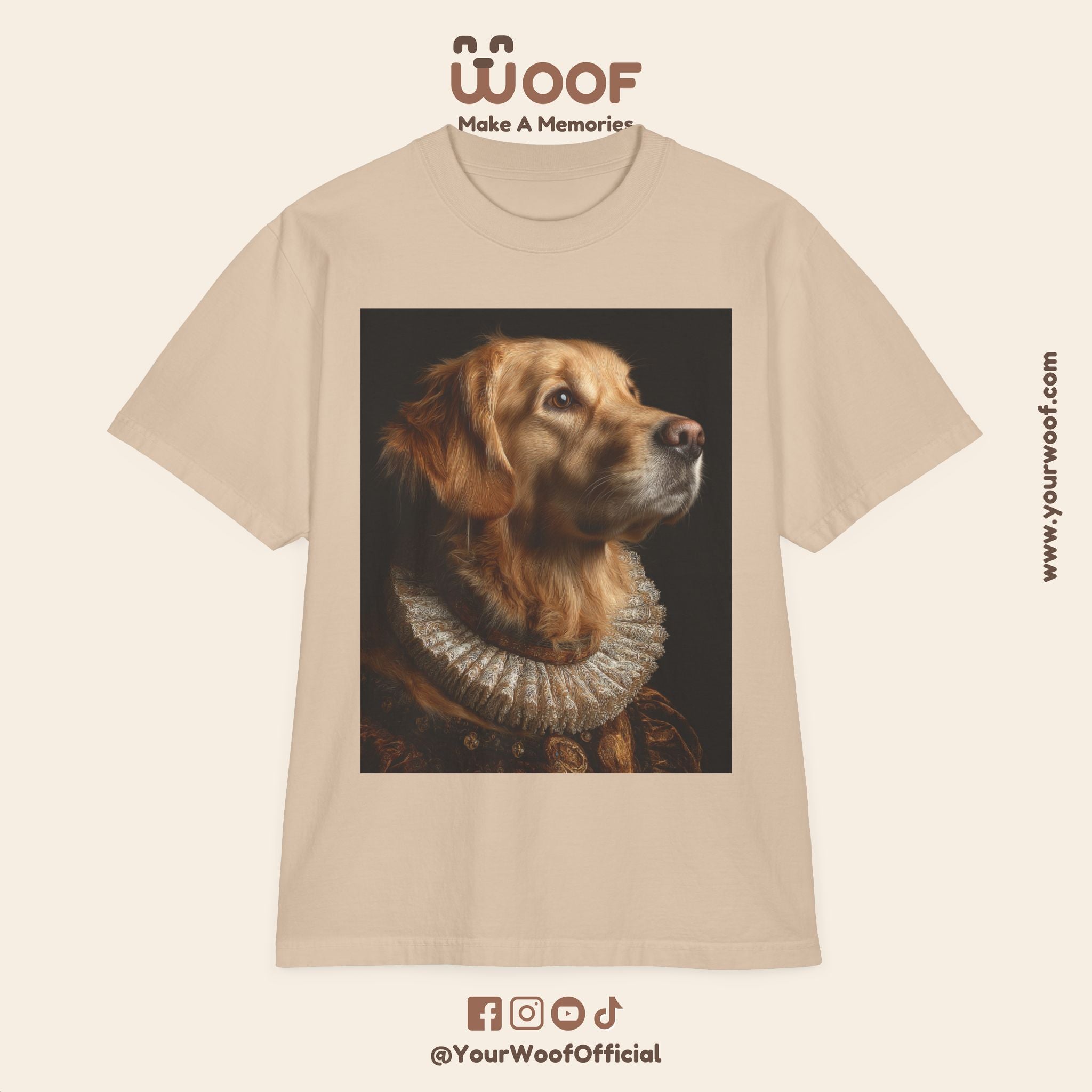Golden Retriever Art T-Shirt - Pet Lover Gift, Dog Mom Tee, Animal Lover Apparel, Unique Dog Shirt, Unisex Casual Top