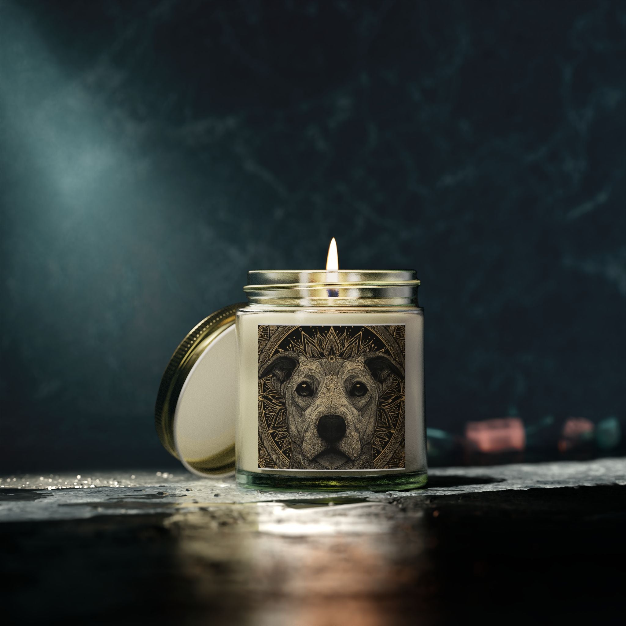 Dog Lover's Scented Candle - Coconut Apricot Wax (4oz, 9oz)