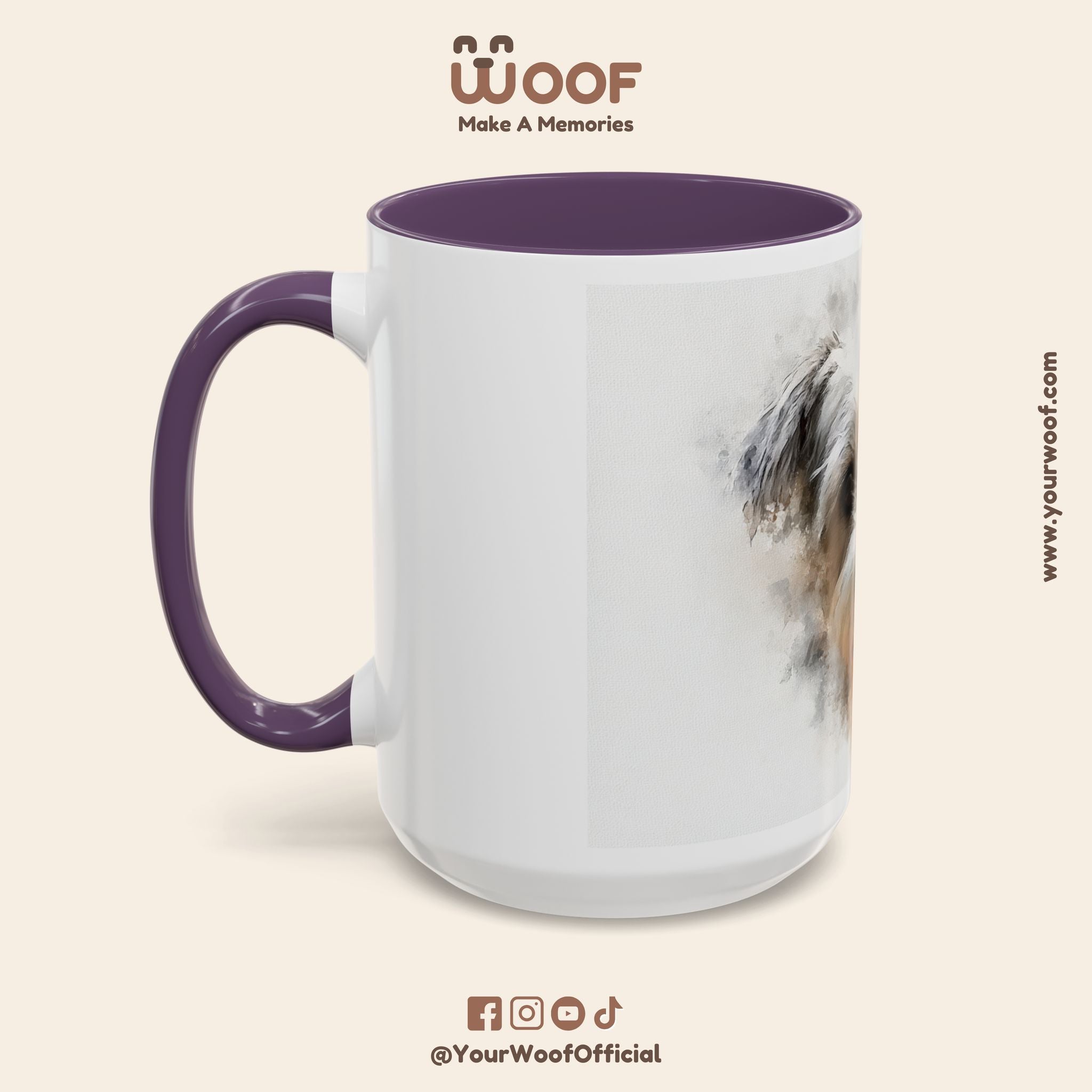 Dog Lover's Accent Coffee Mug | Perfect Gift for Pet Owners, Dog-Themed Home Decor, Birthday, Christmas, Adoption Celebration