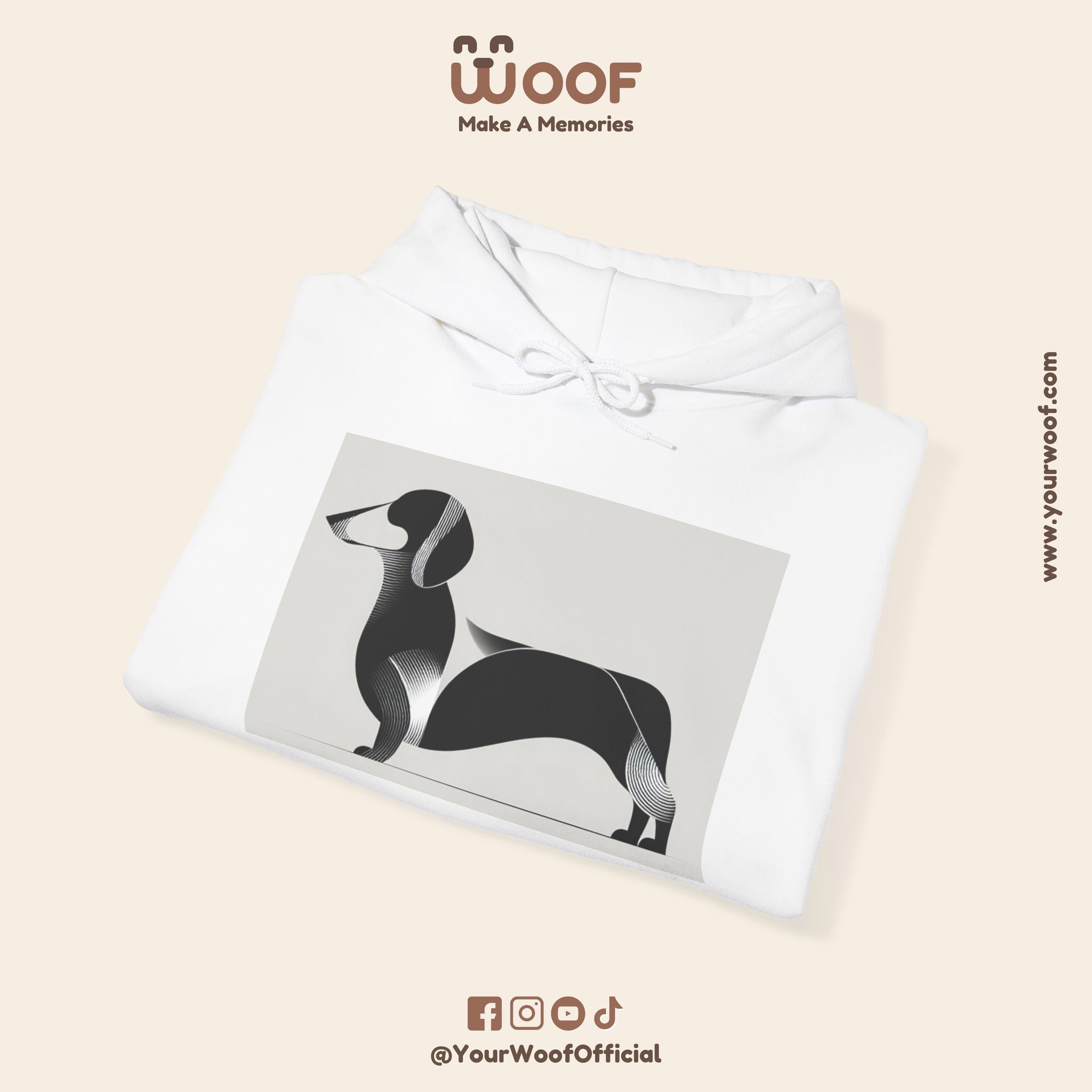 Dachshund Love Unisex Hoodie - Cozy Dog Lover Sweatshirt